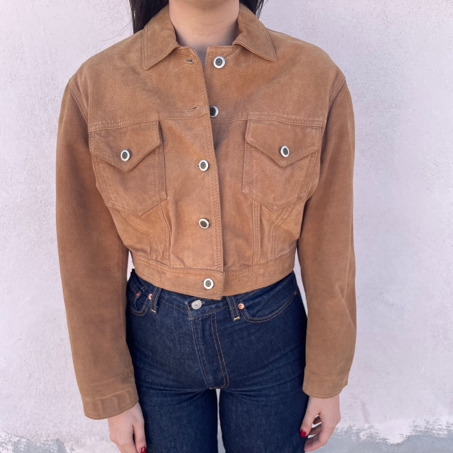 Giacca pelle cropped