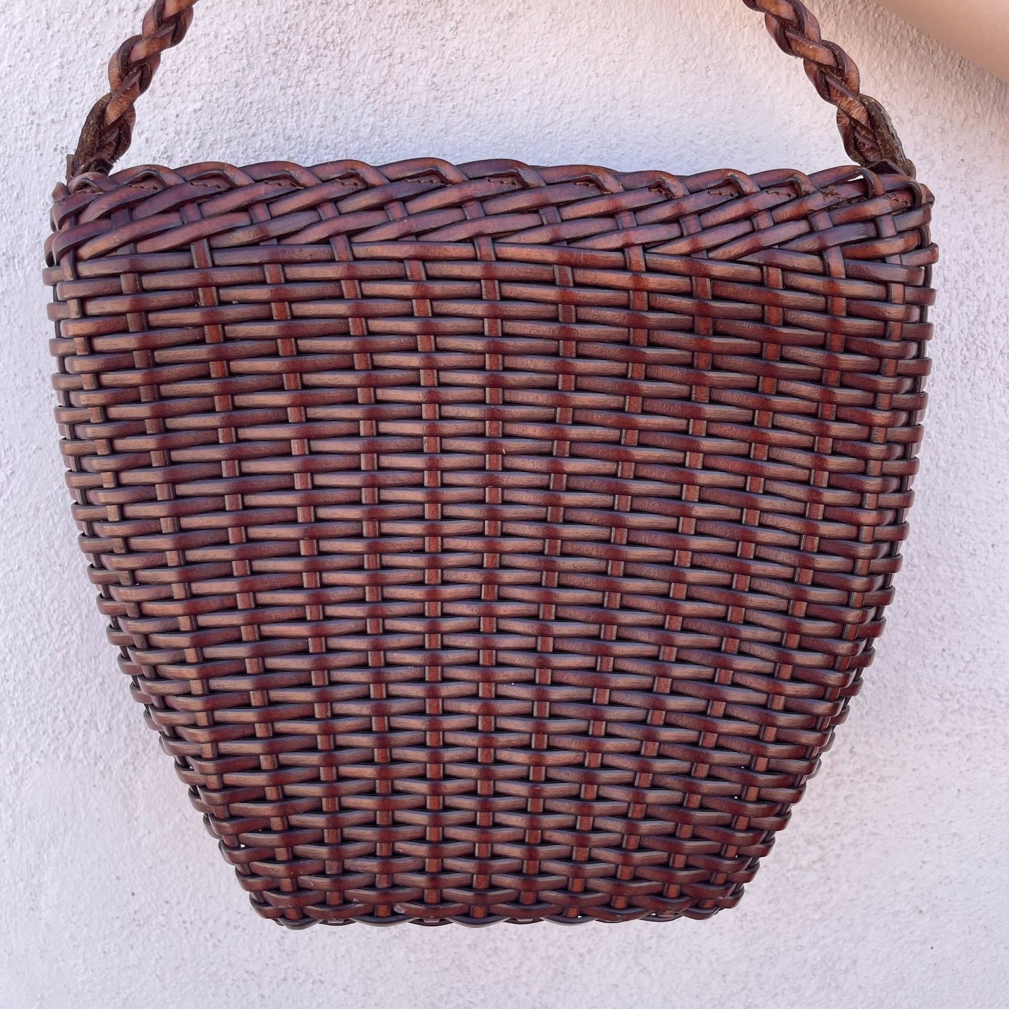 Borsa intrecciata pelle