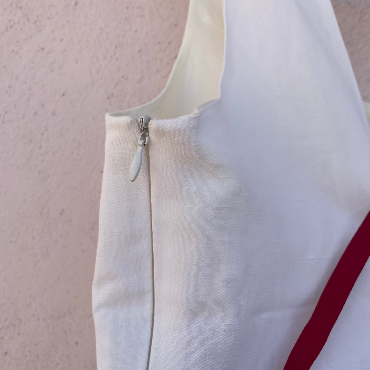 Bustier bianco corsetto ciliegia