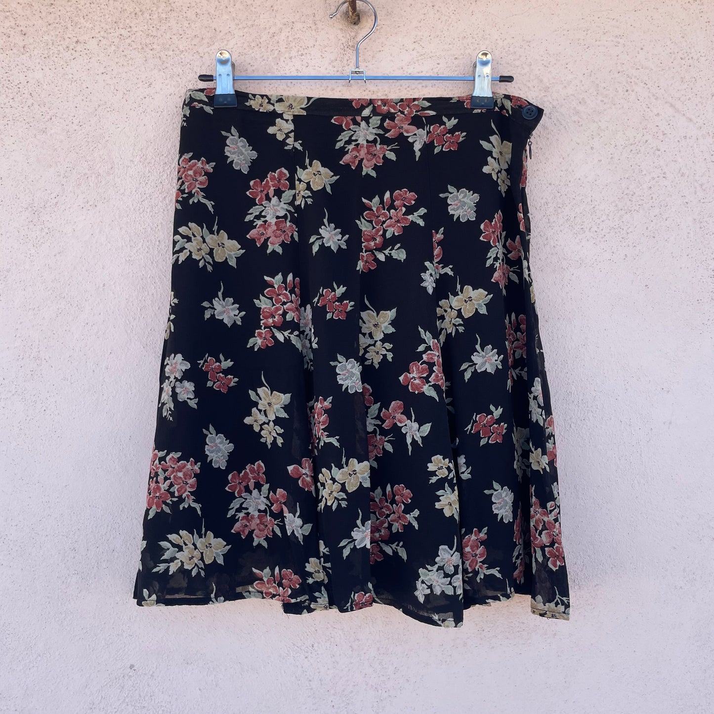Minigonna nera fiori