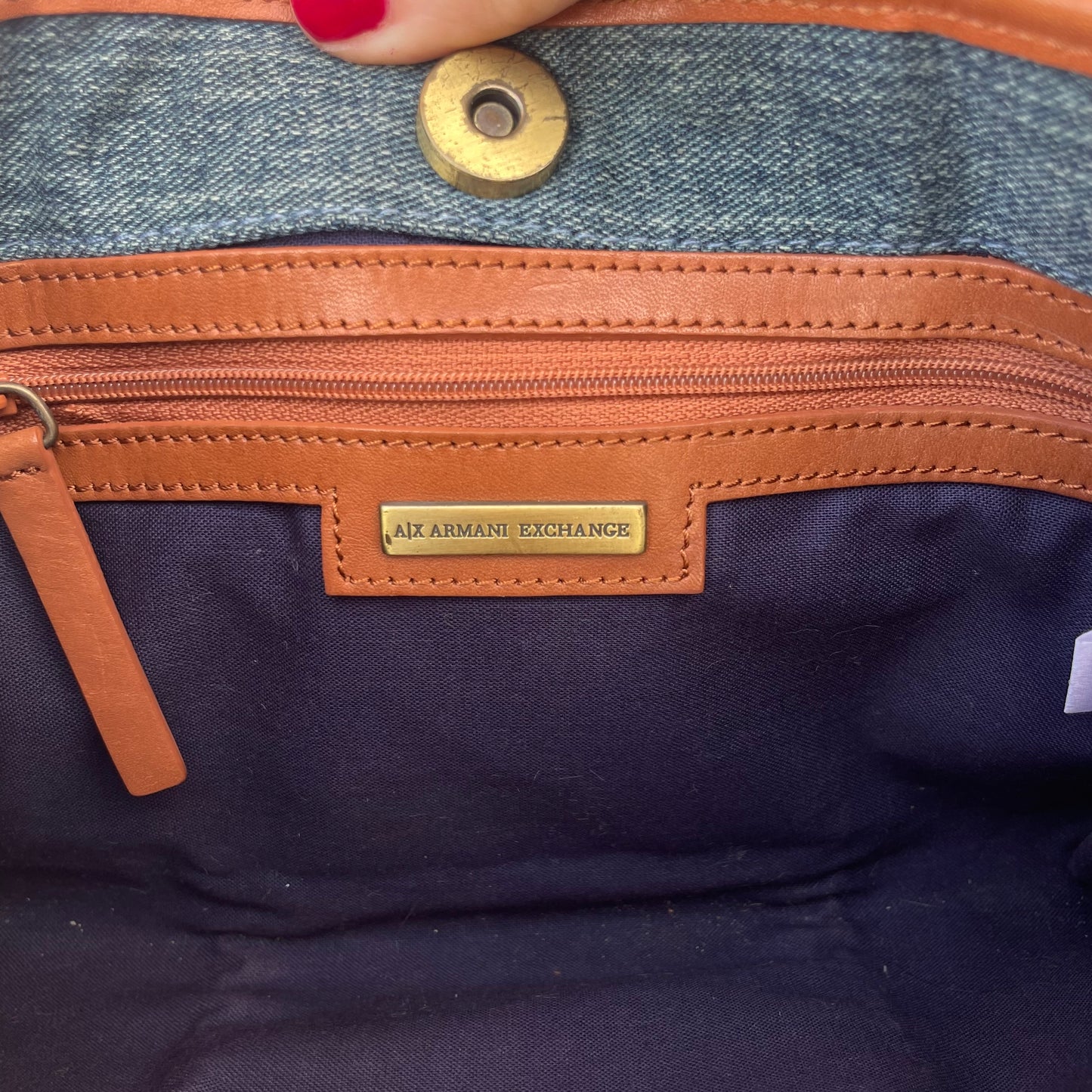 Borsa denim Armani