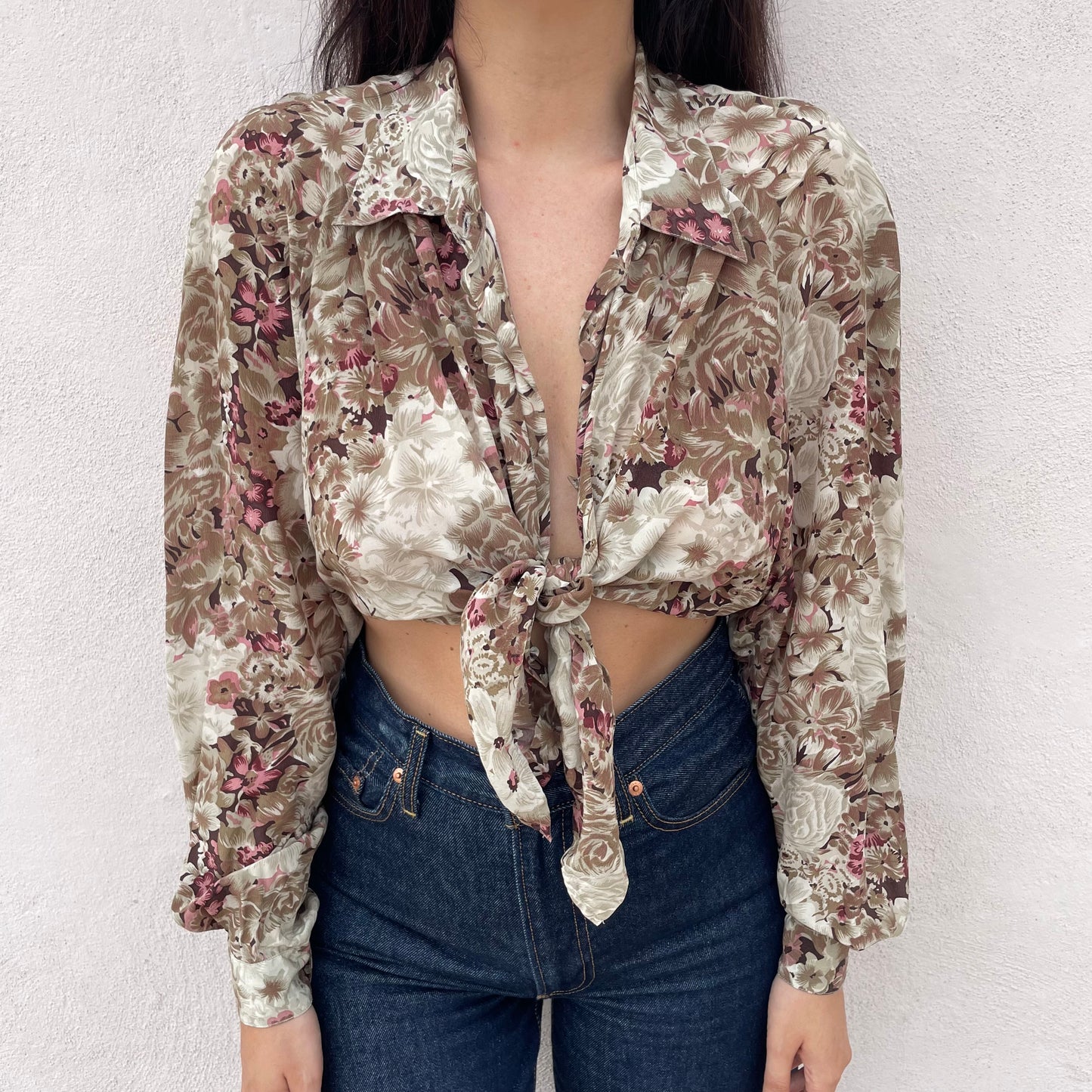 Camicia seta tortora
