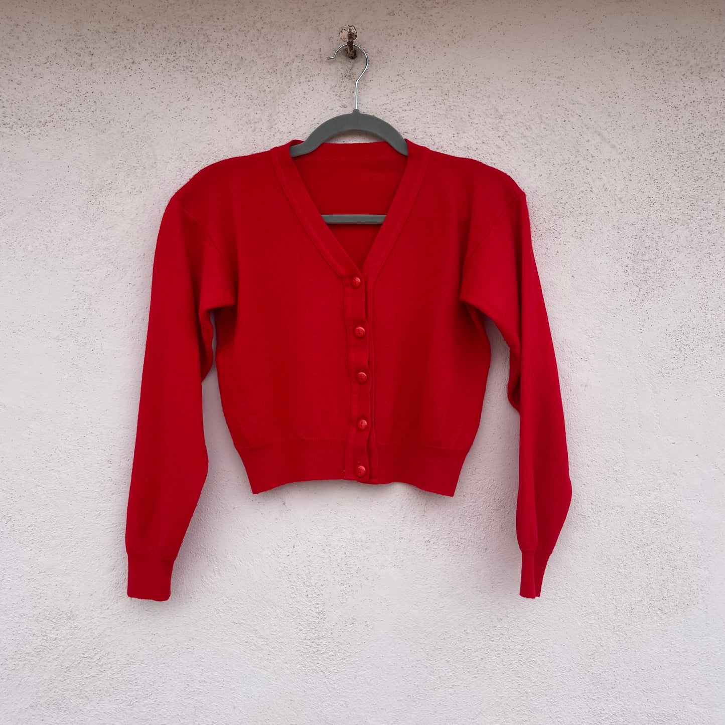 Cardi crop rosso