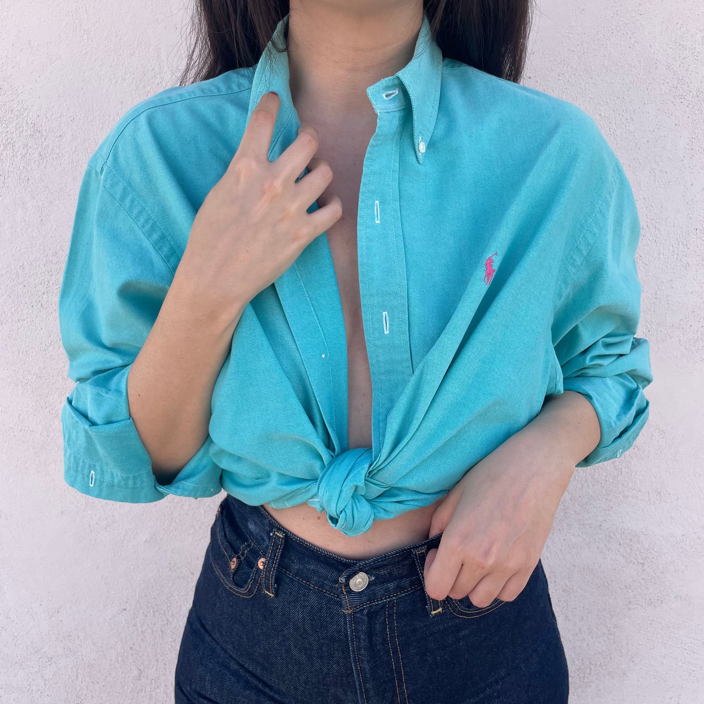 Camicia Ralph Lauren turchese