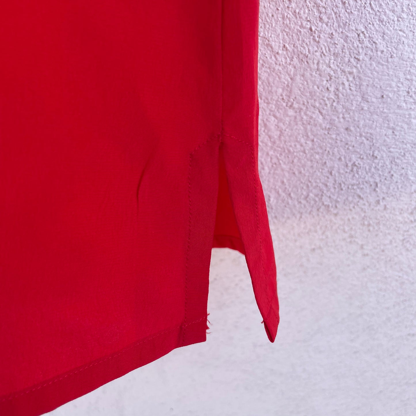 Top seta rosso