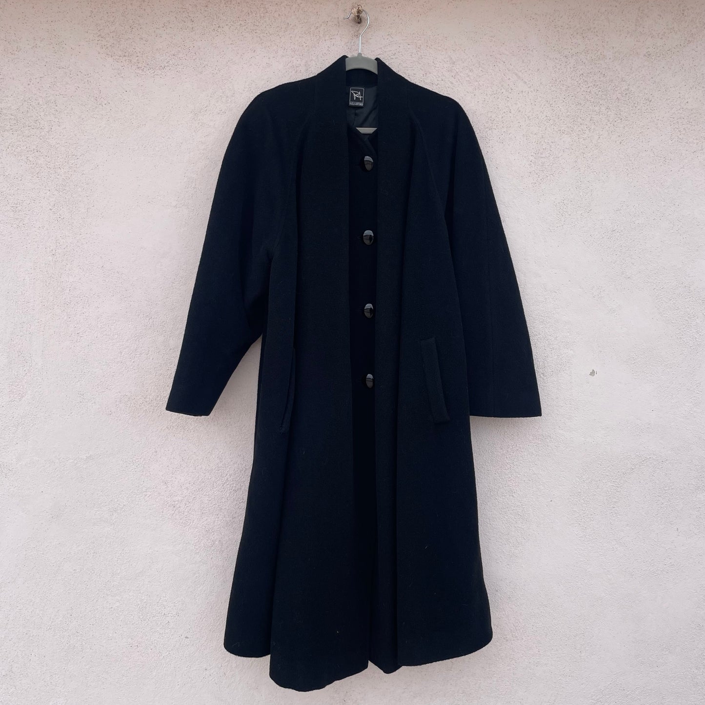 Cappotto nero lana mohair