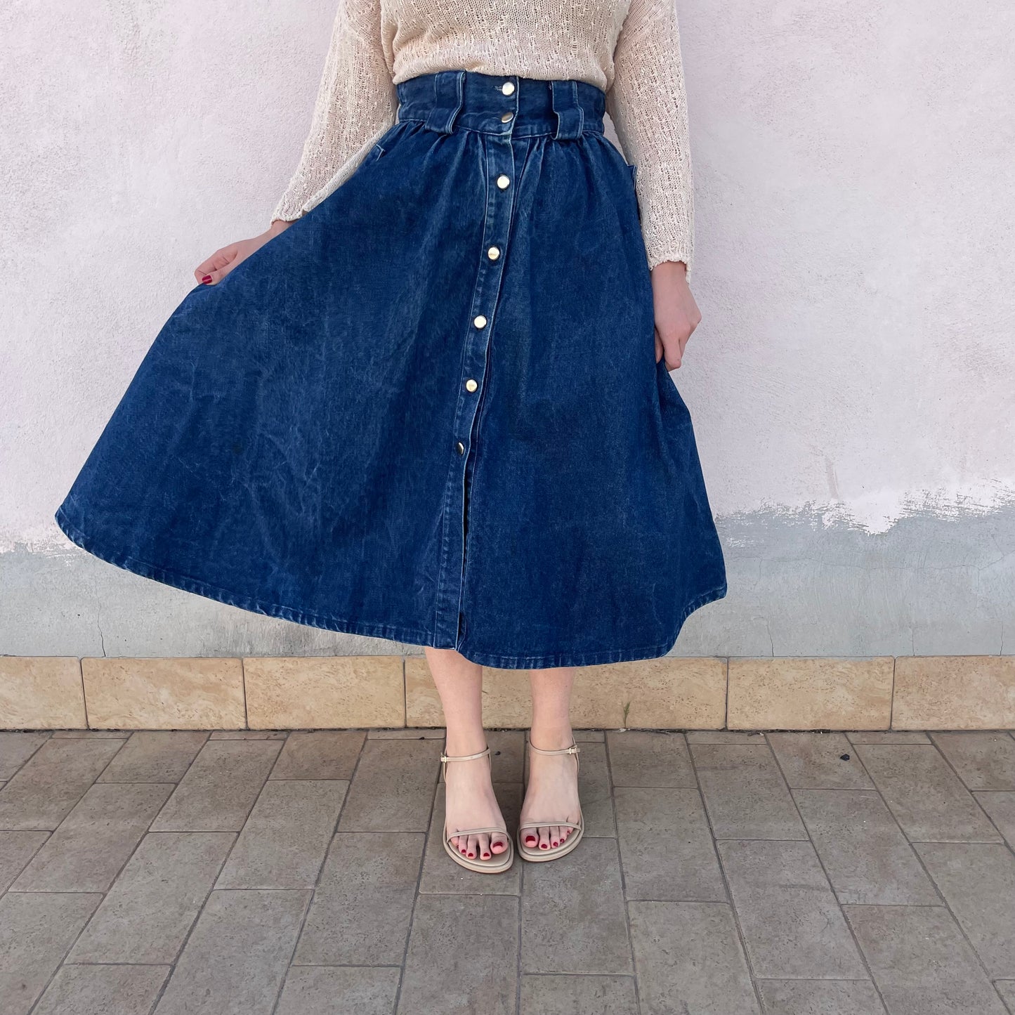 Gonna a ruota jeans