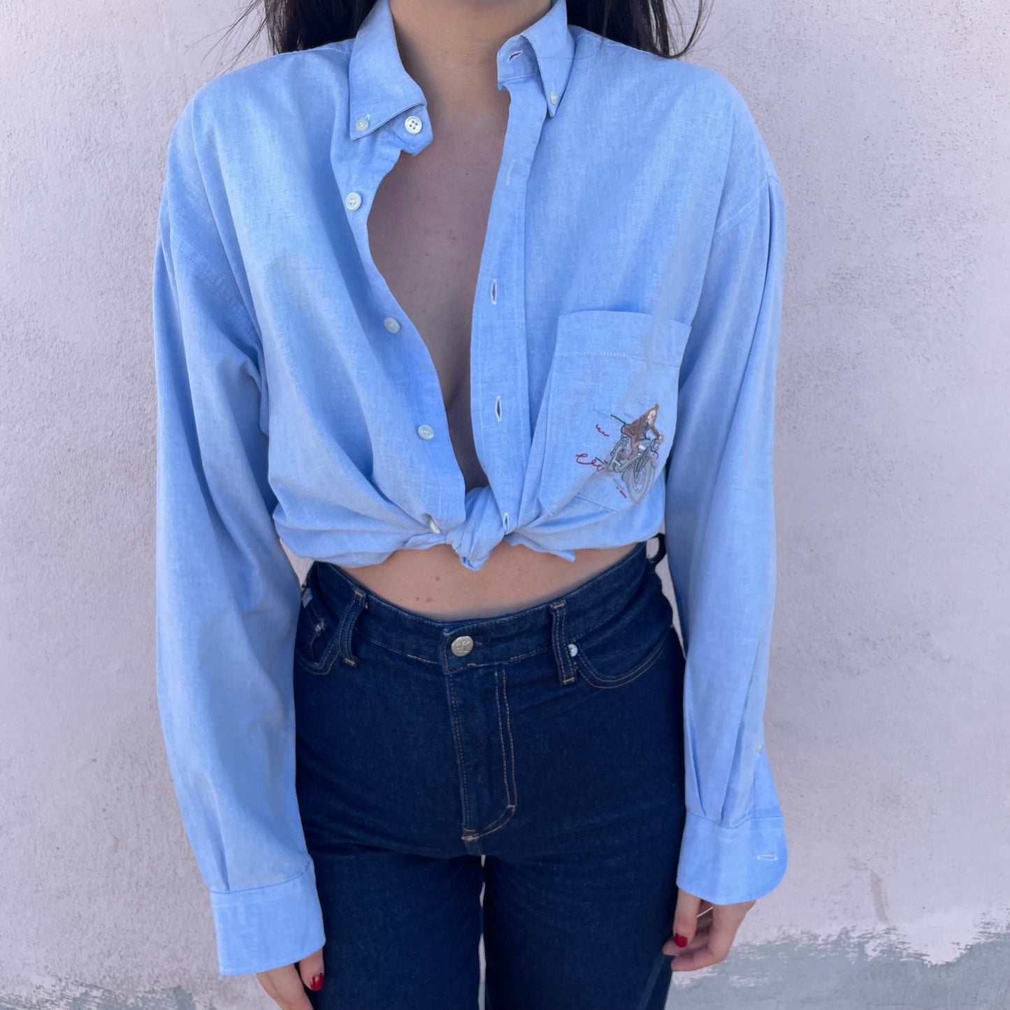 Camicia celeste Tin Tin