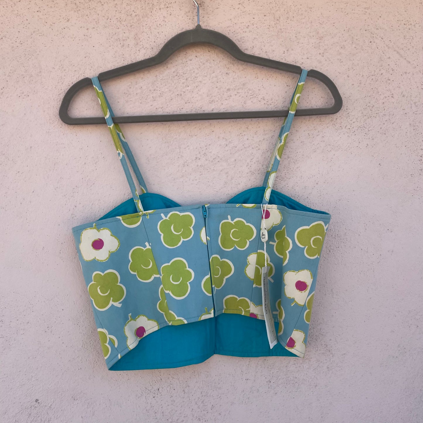 Top bustier fiorelloni