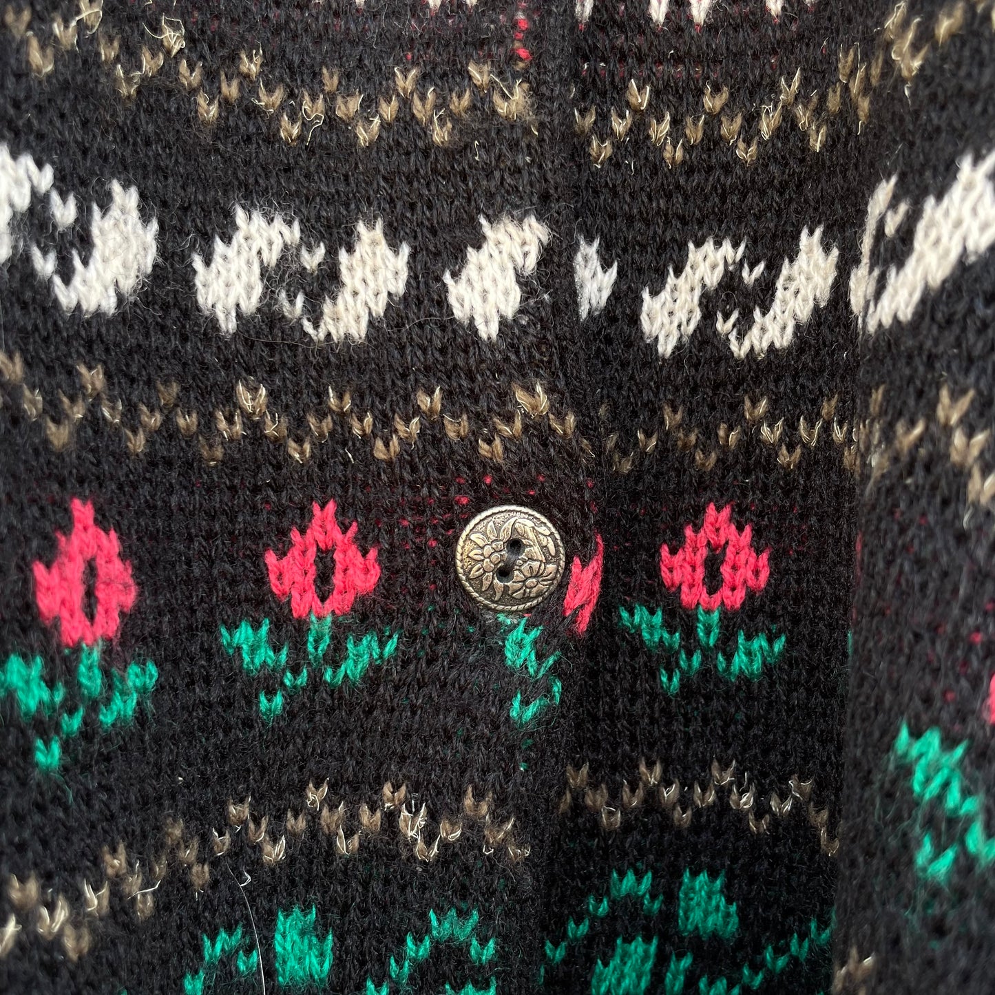 Cardigan fiorellini nero