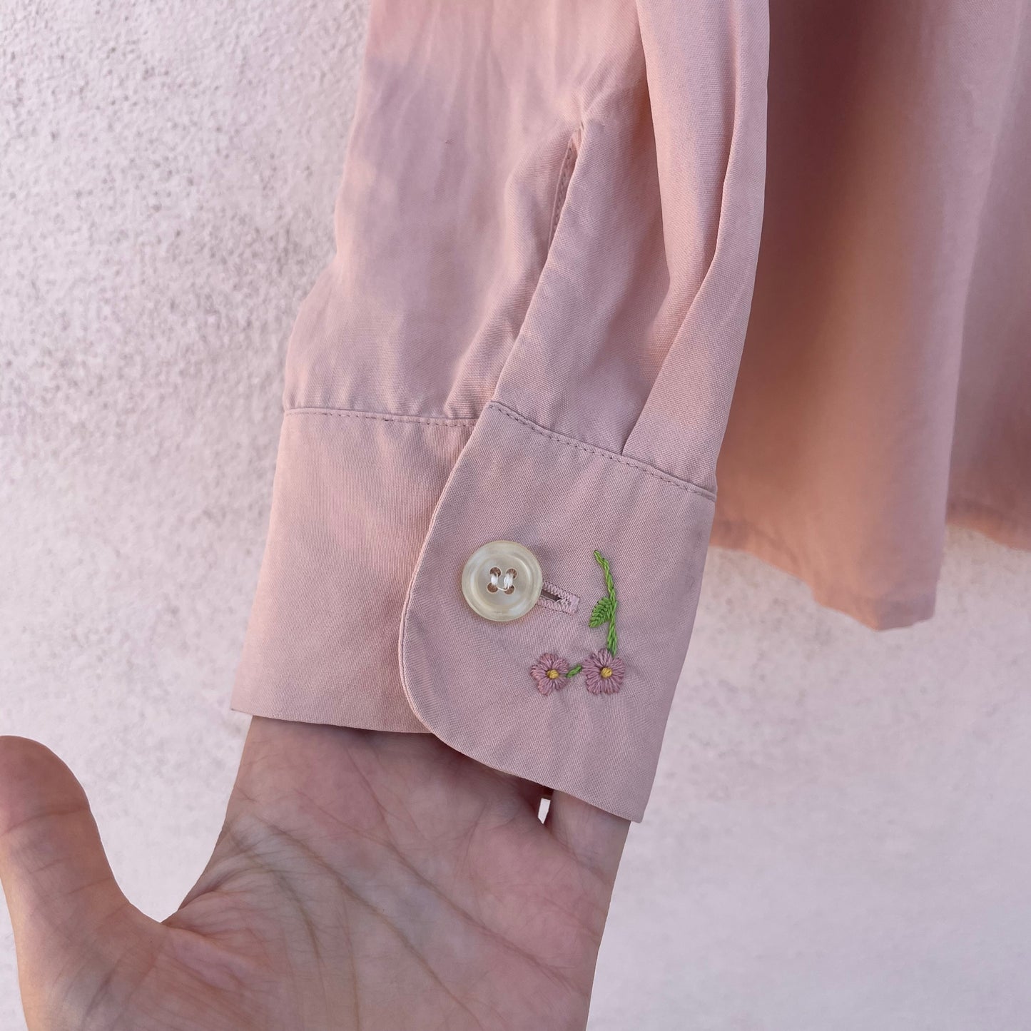 Camicia seta ricami handmade
