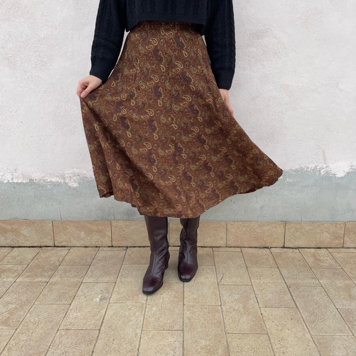 Gonna midi paisley