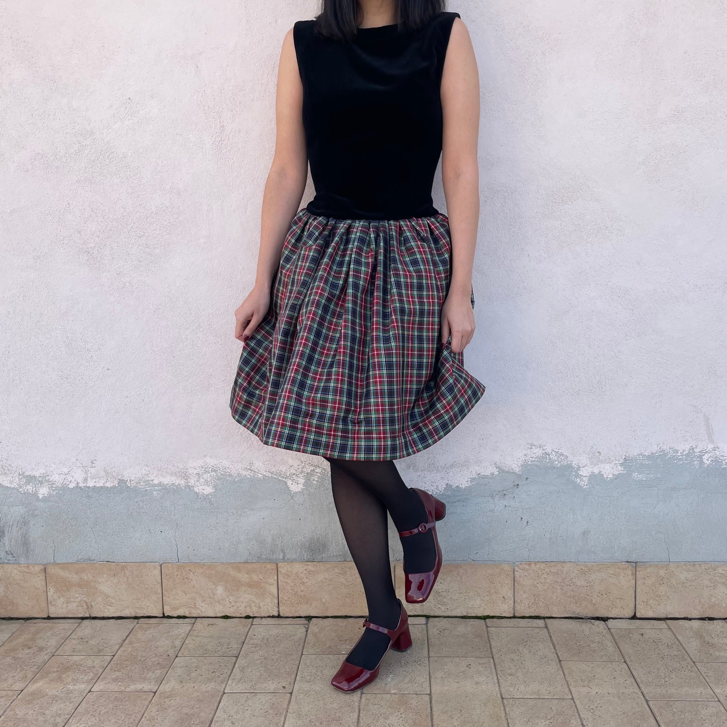 Abito Byblos velluto scozzese