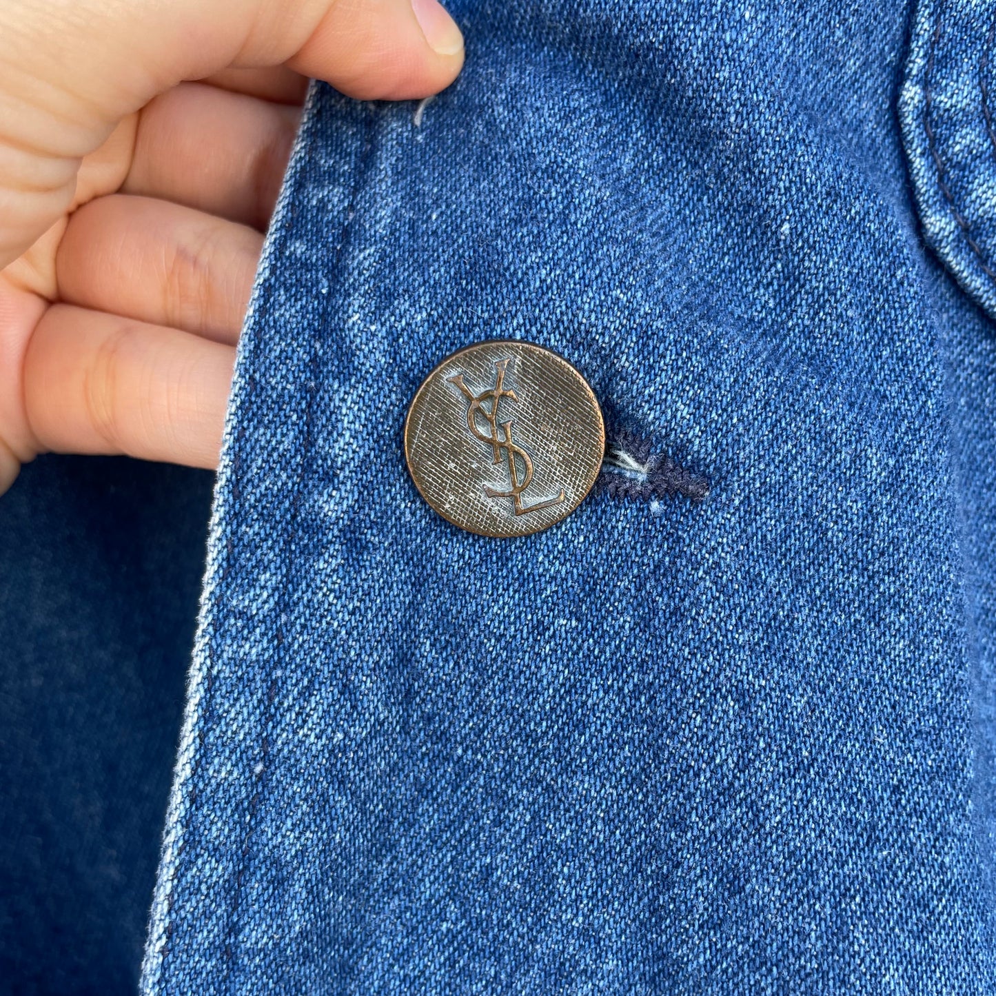 Blazer denim Yves Saint Laurent