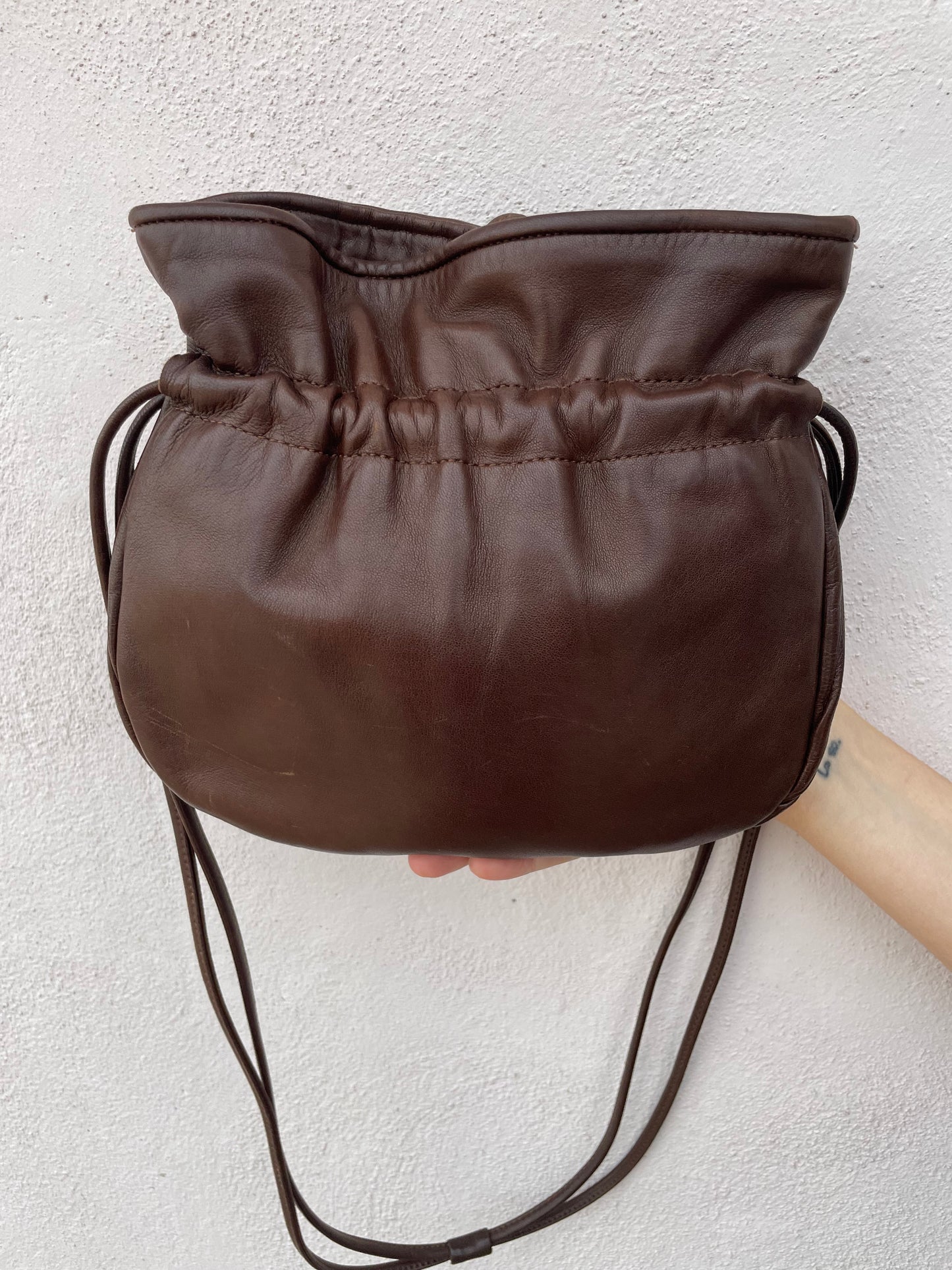 Borsa pelle marrone