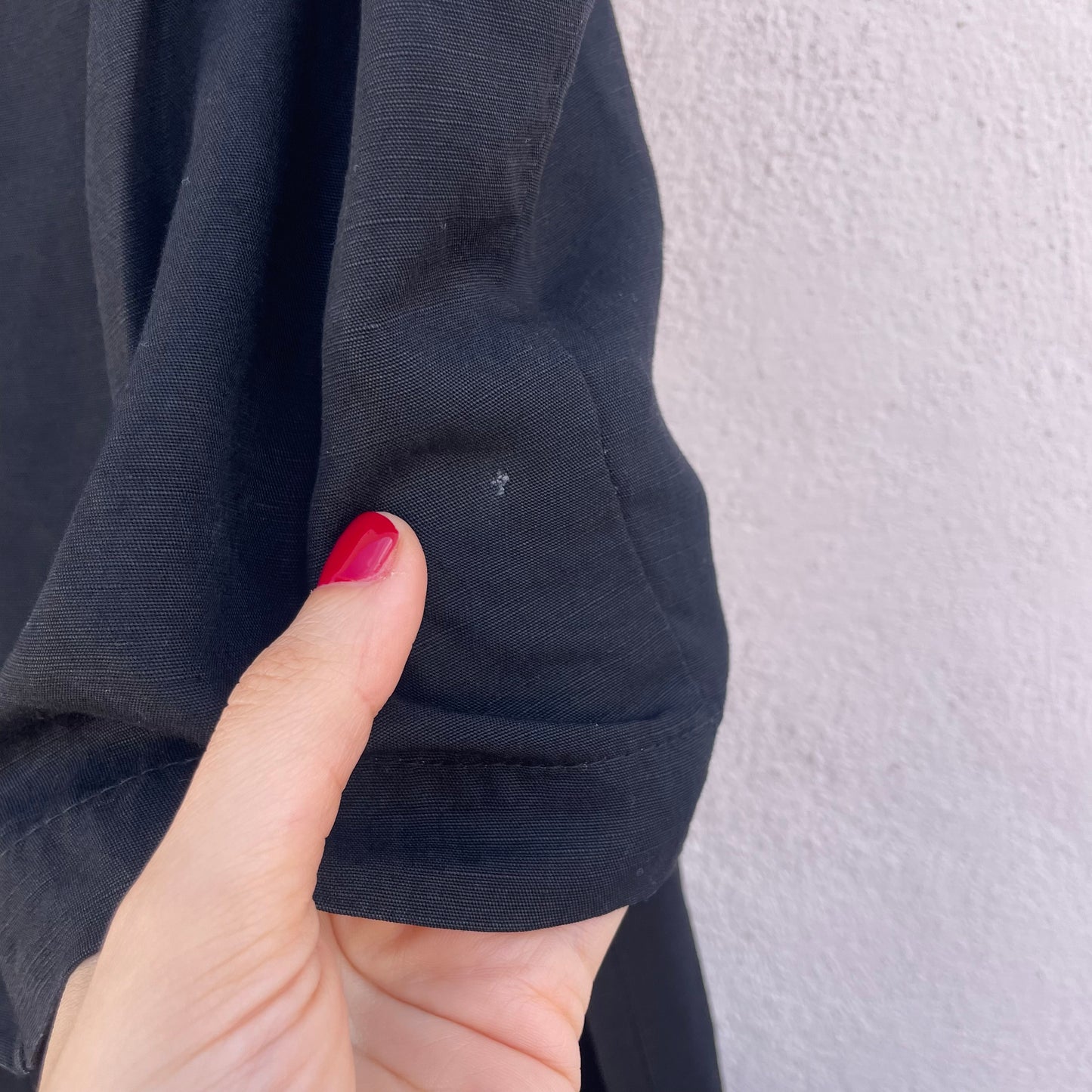 Abito lungo lino e viscosa nero