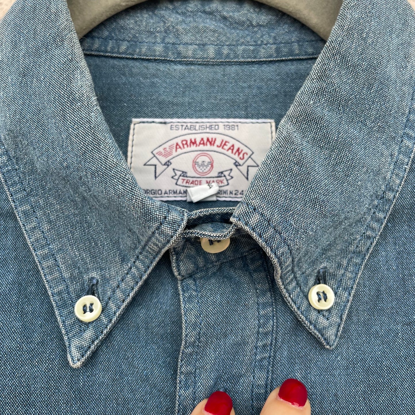 Camicia denim Armani