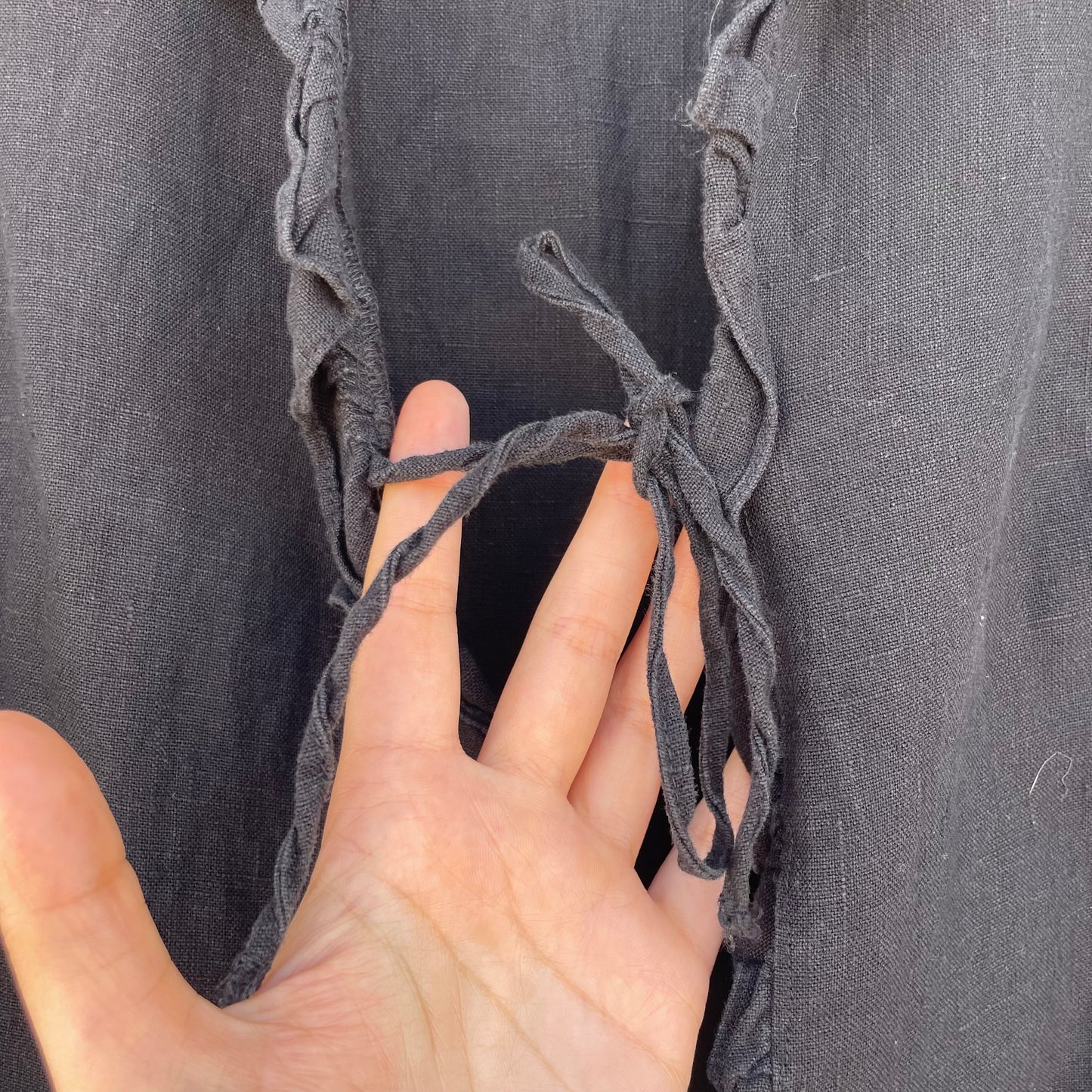Camicia laccetti lino
