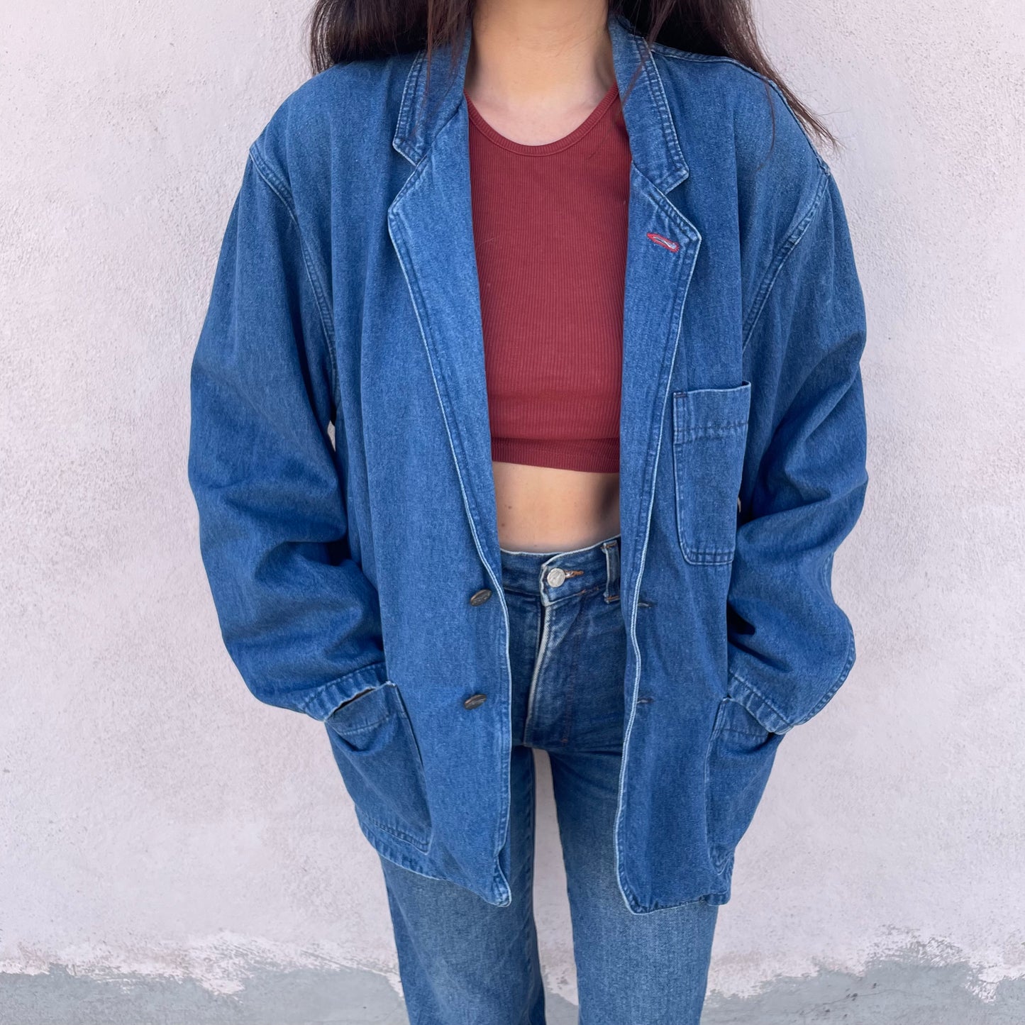 Blazer denim Yves Saint Laurent
