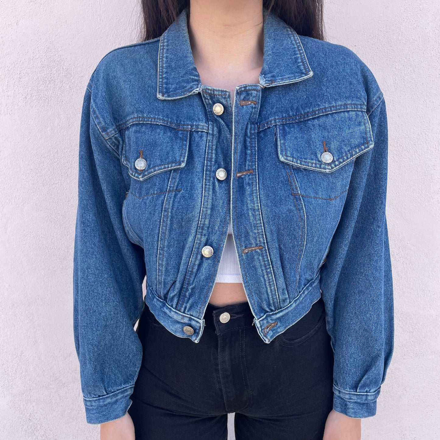 Giacca jeans cropped