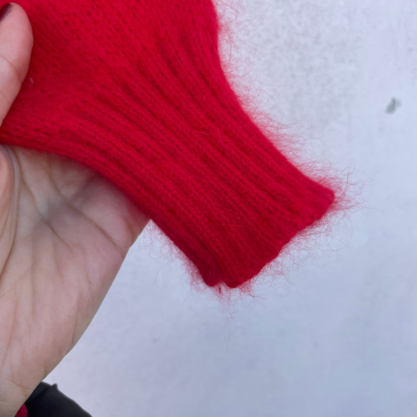 Golf angora rosso
