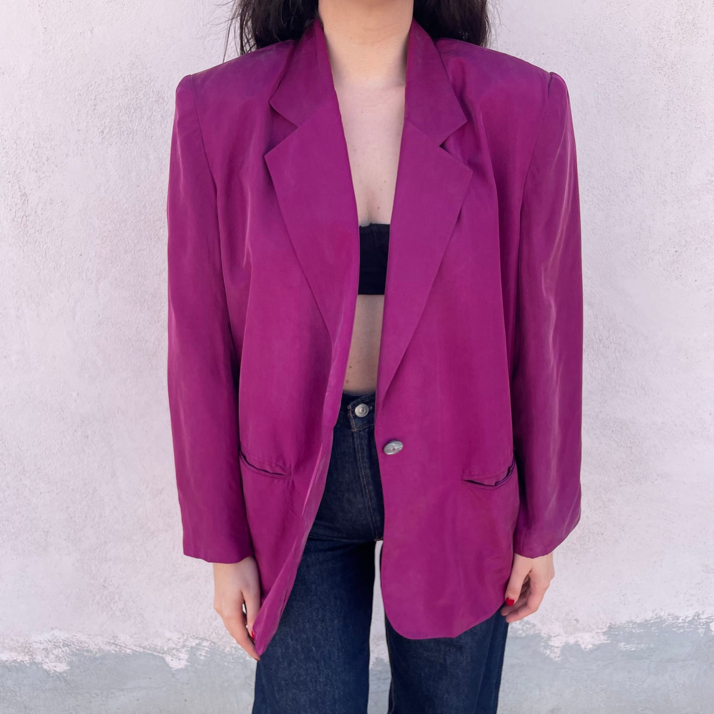 Blazer seta peonia