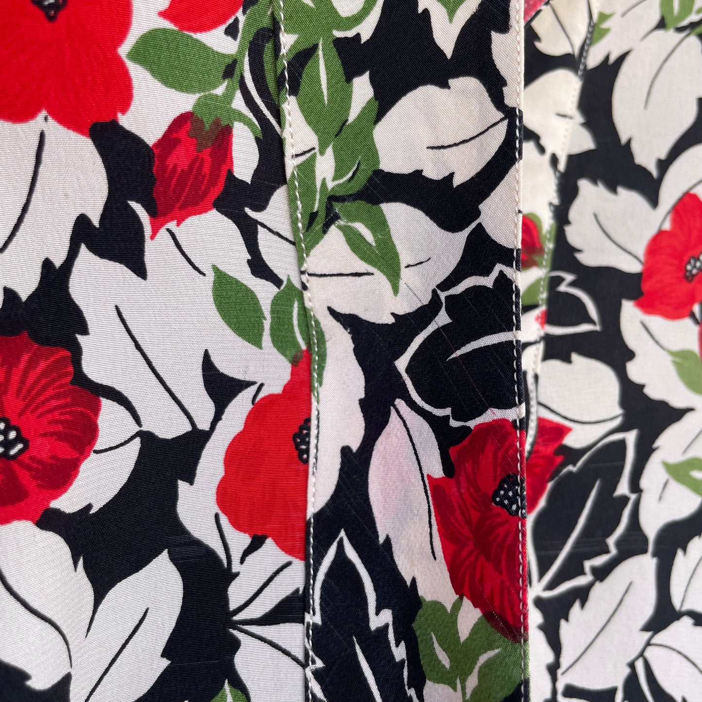 Camicia in seta papaveri rossi