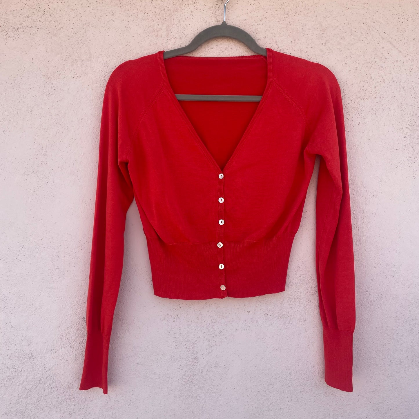 Cardi seta rosso