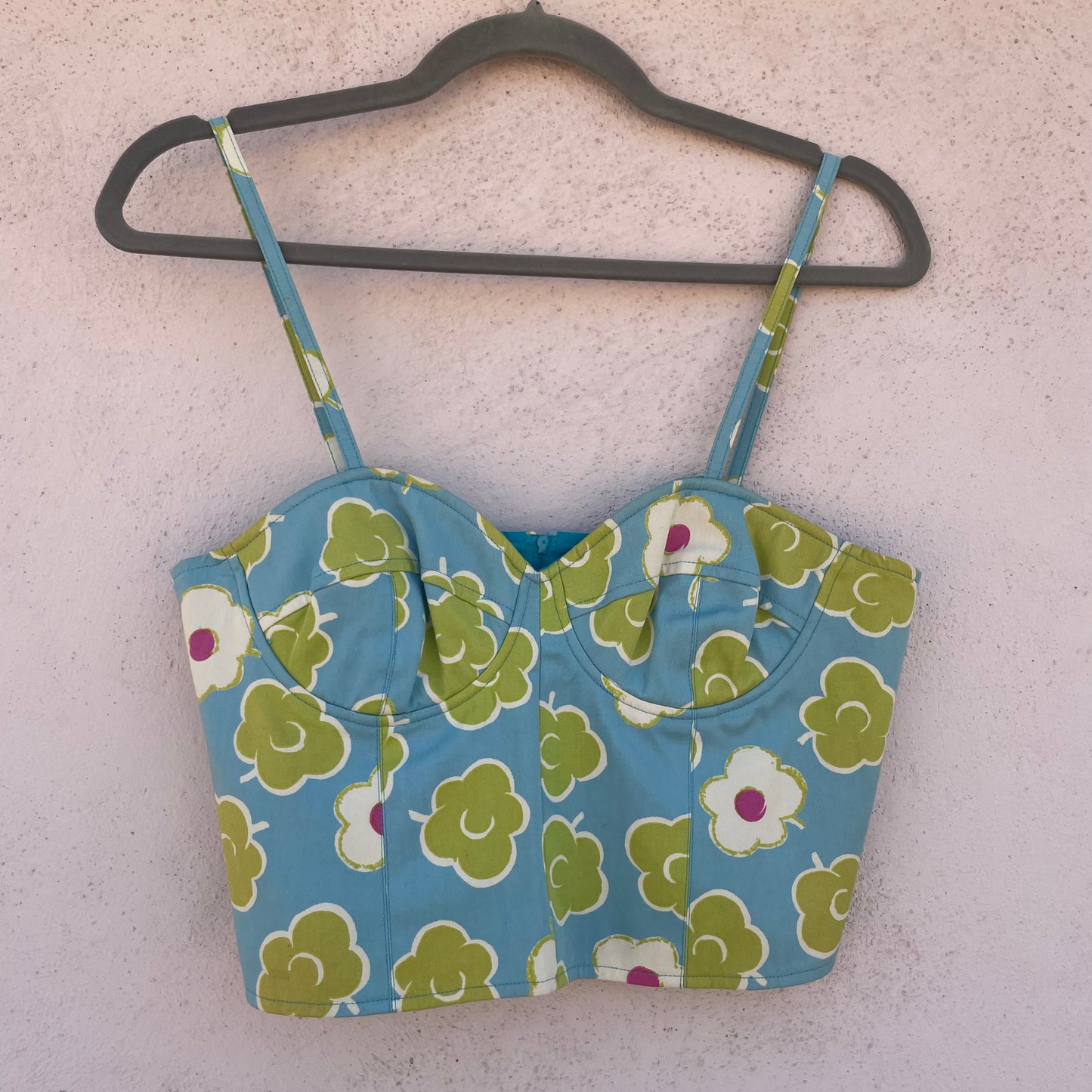 Top bustier fiorelloni