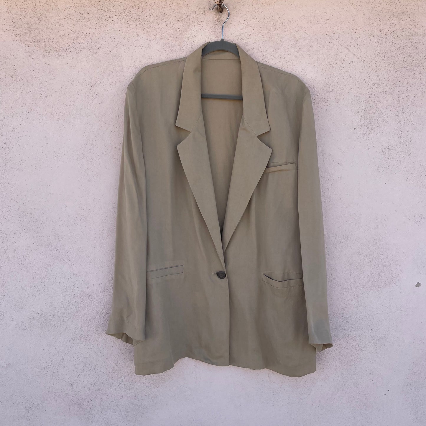 Blazer silk blend sabbia