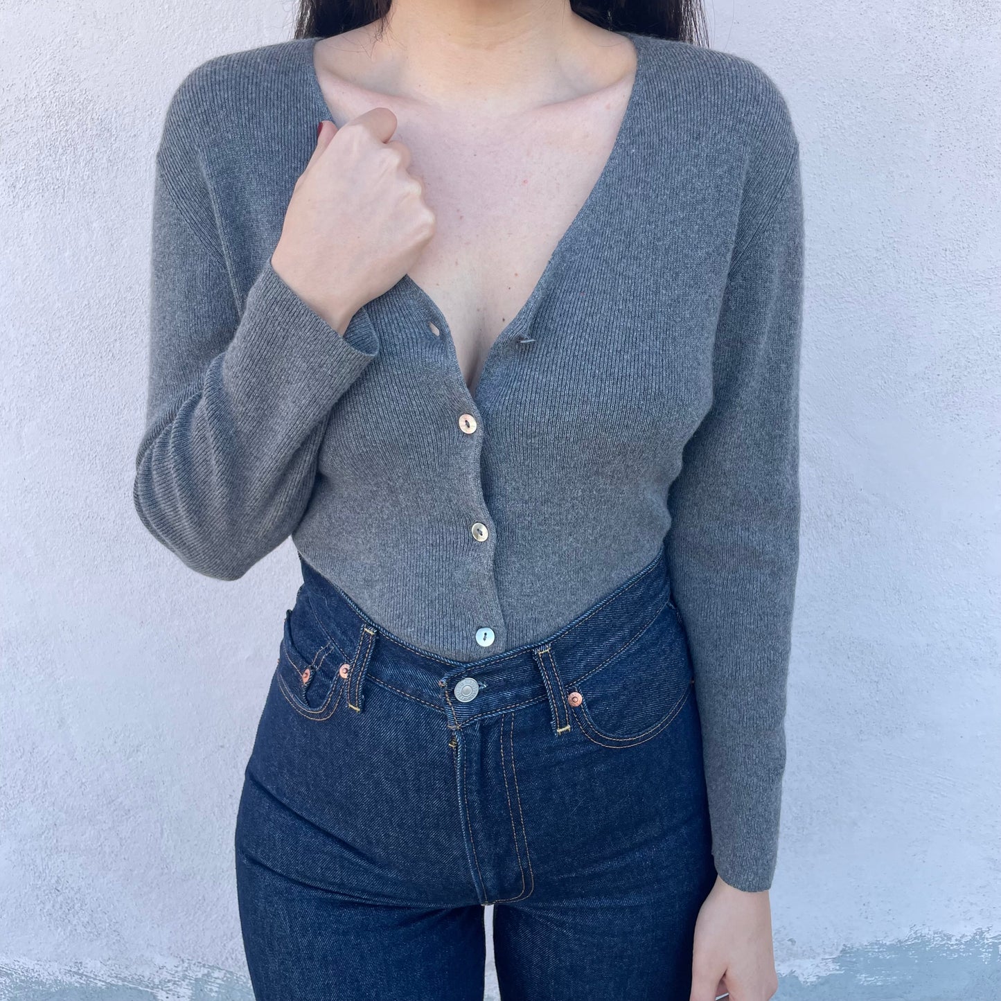 Cardigan lana e seta