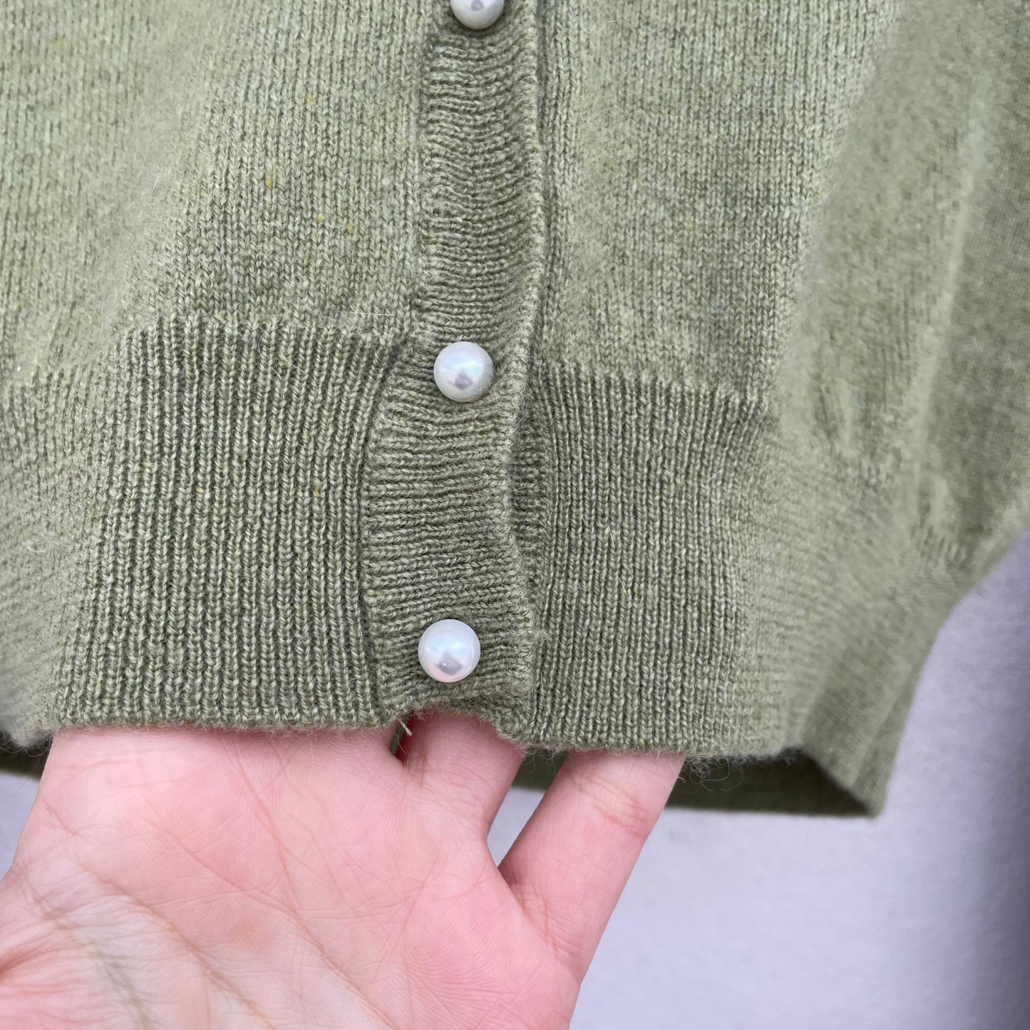Cardi salvia cashmere blend