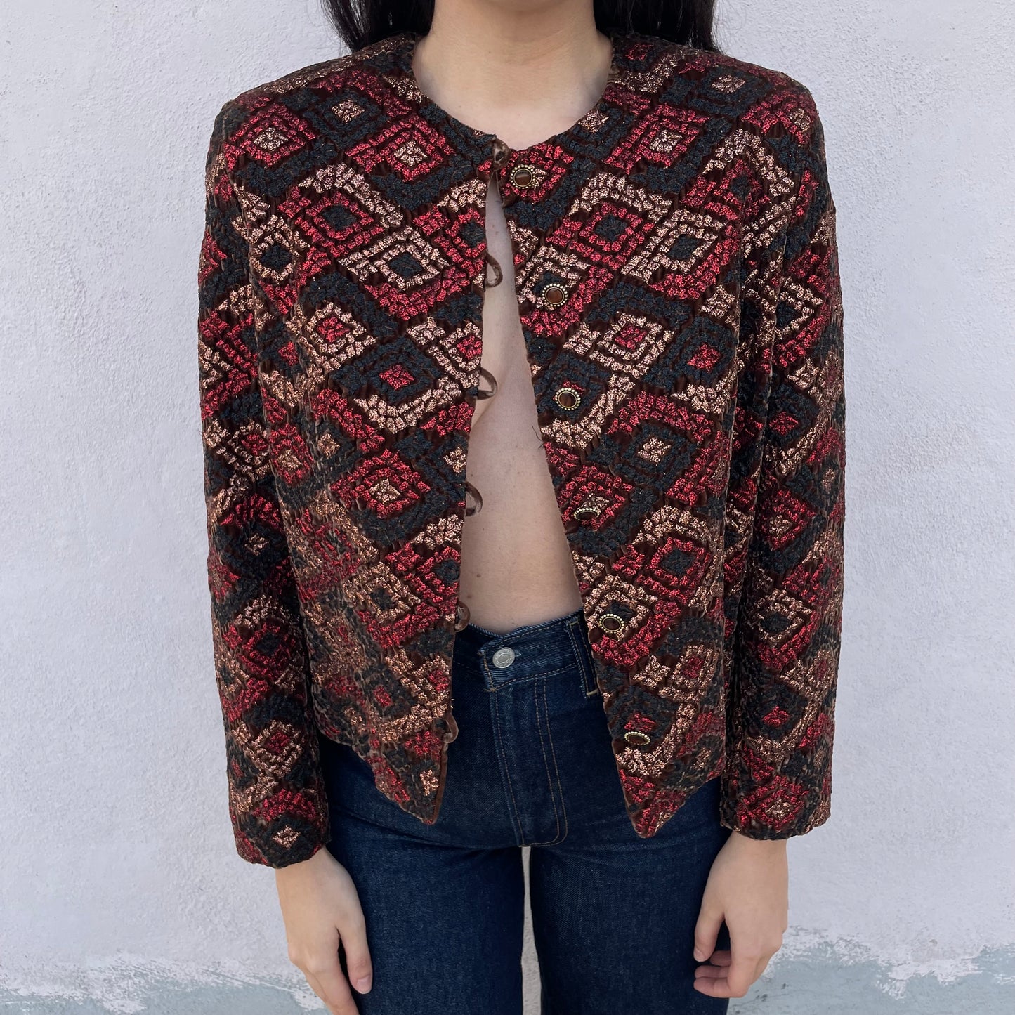 Giacchino marrone lurex
