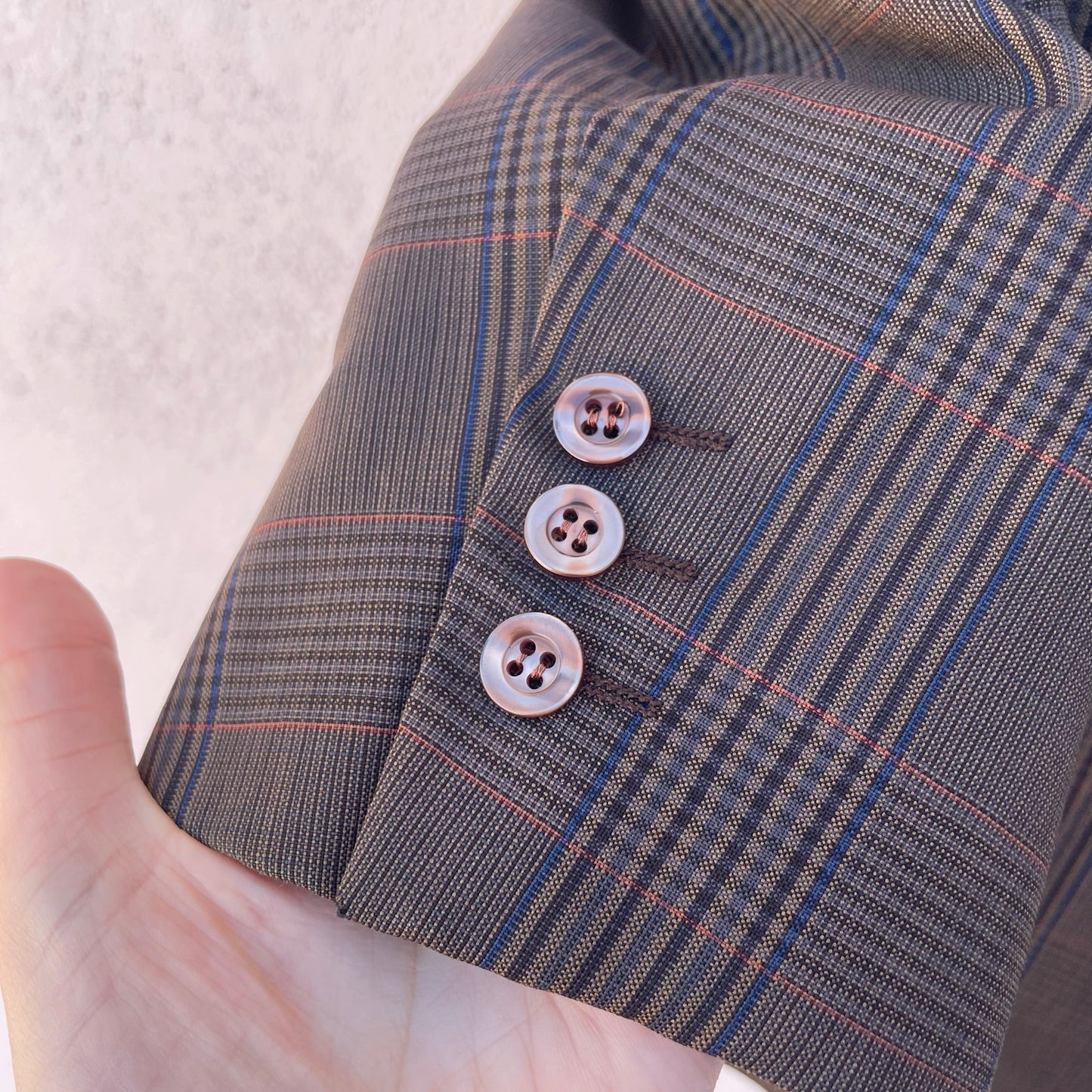 Blazer Principe di Galles lana Loro Piana