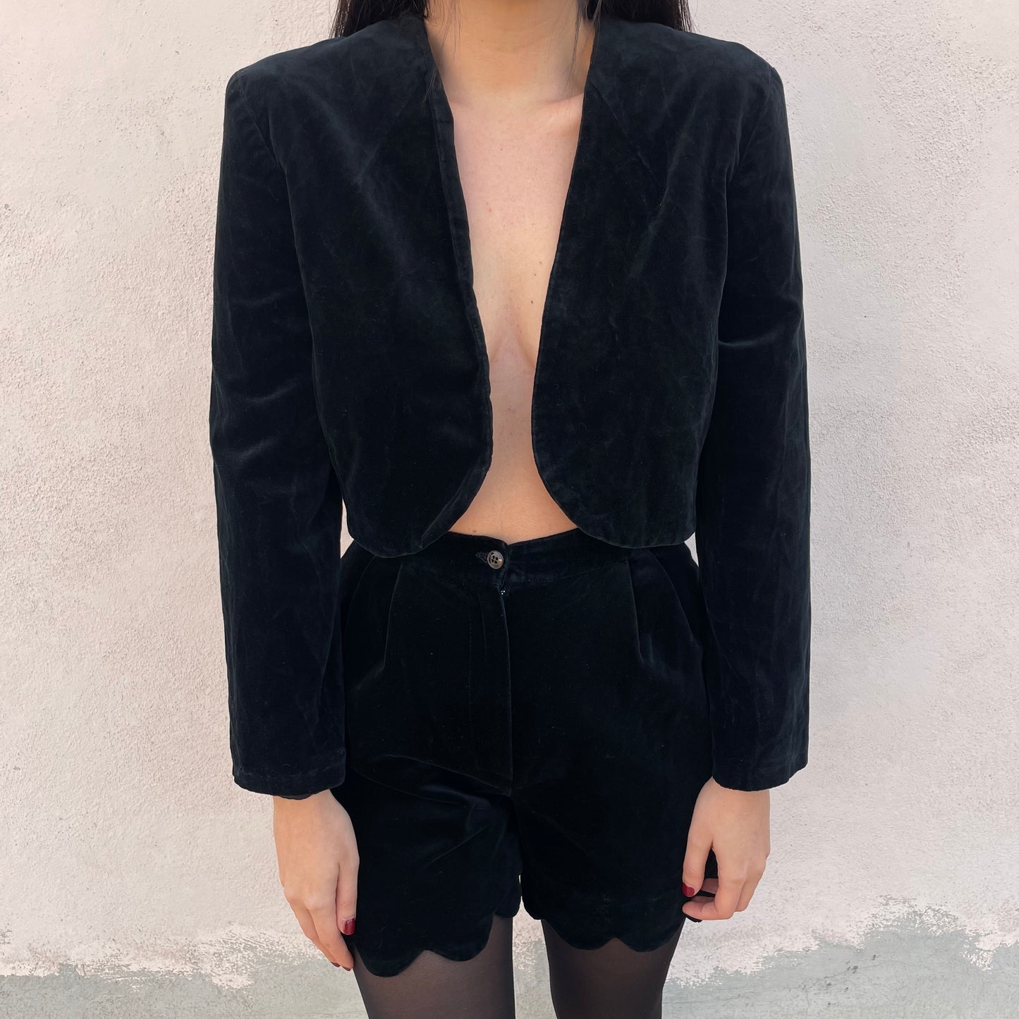 Bolero+shorts velluto