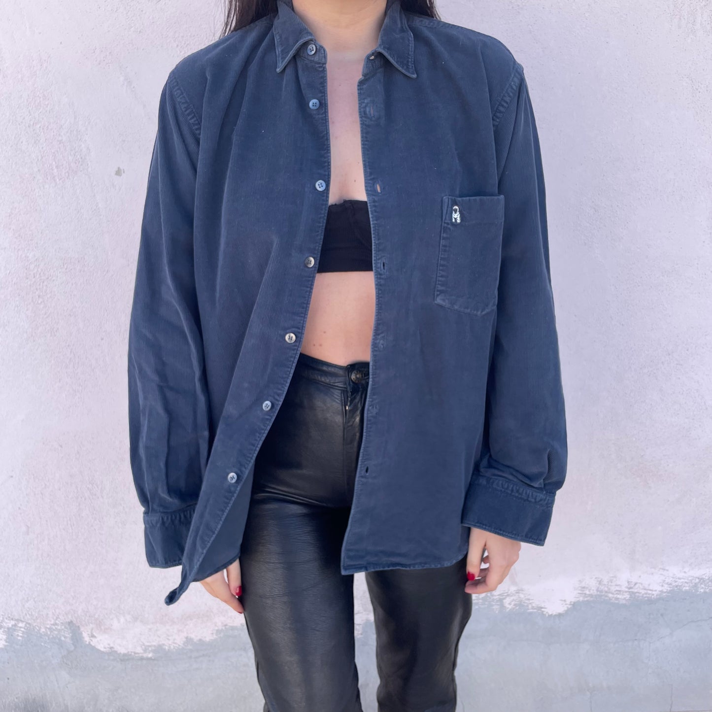 Overshirt blu Oliver Valentino