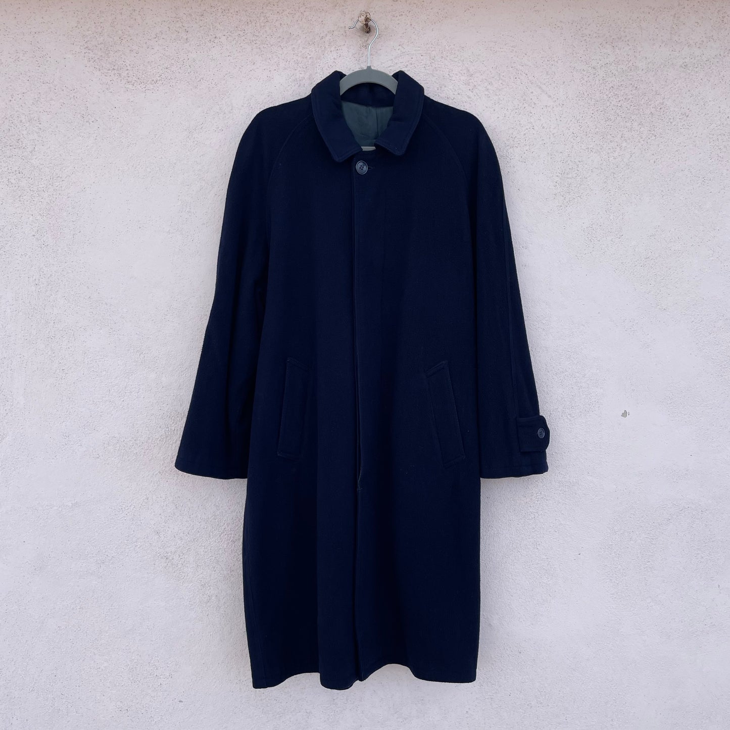 Cappotto blu cintura