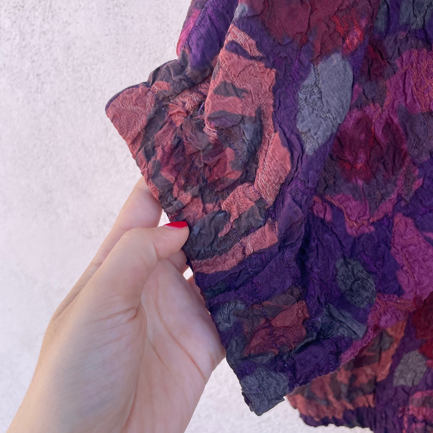 Overshirt prugna fiori