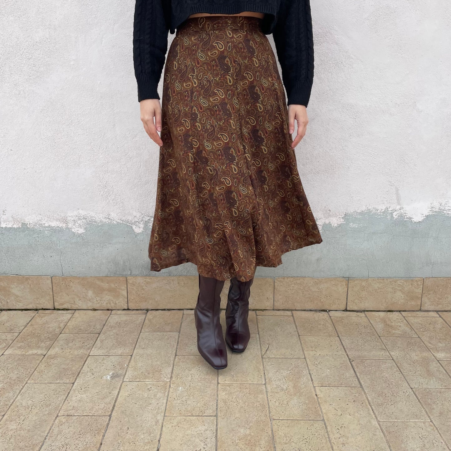 Gonna midi paisley