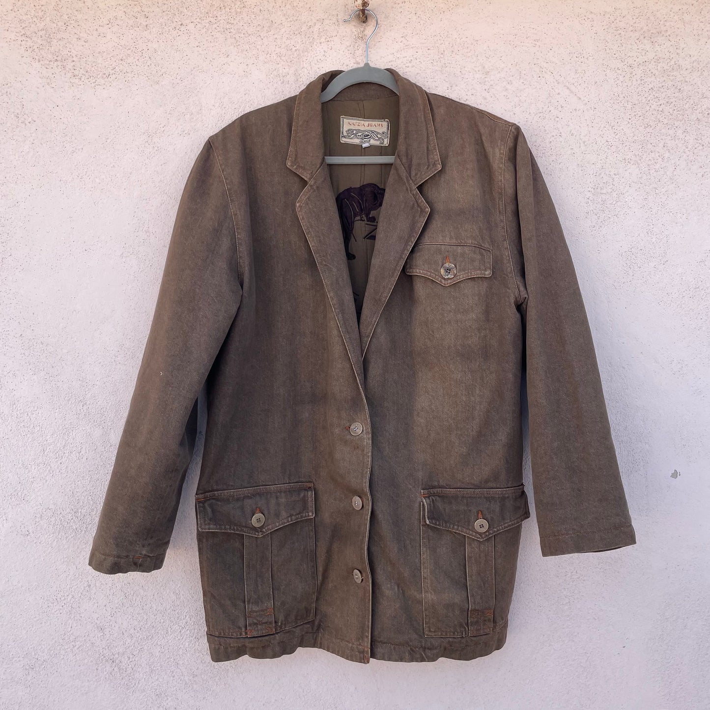 Giaccone denim fango Krizia