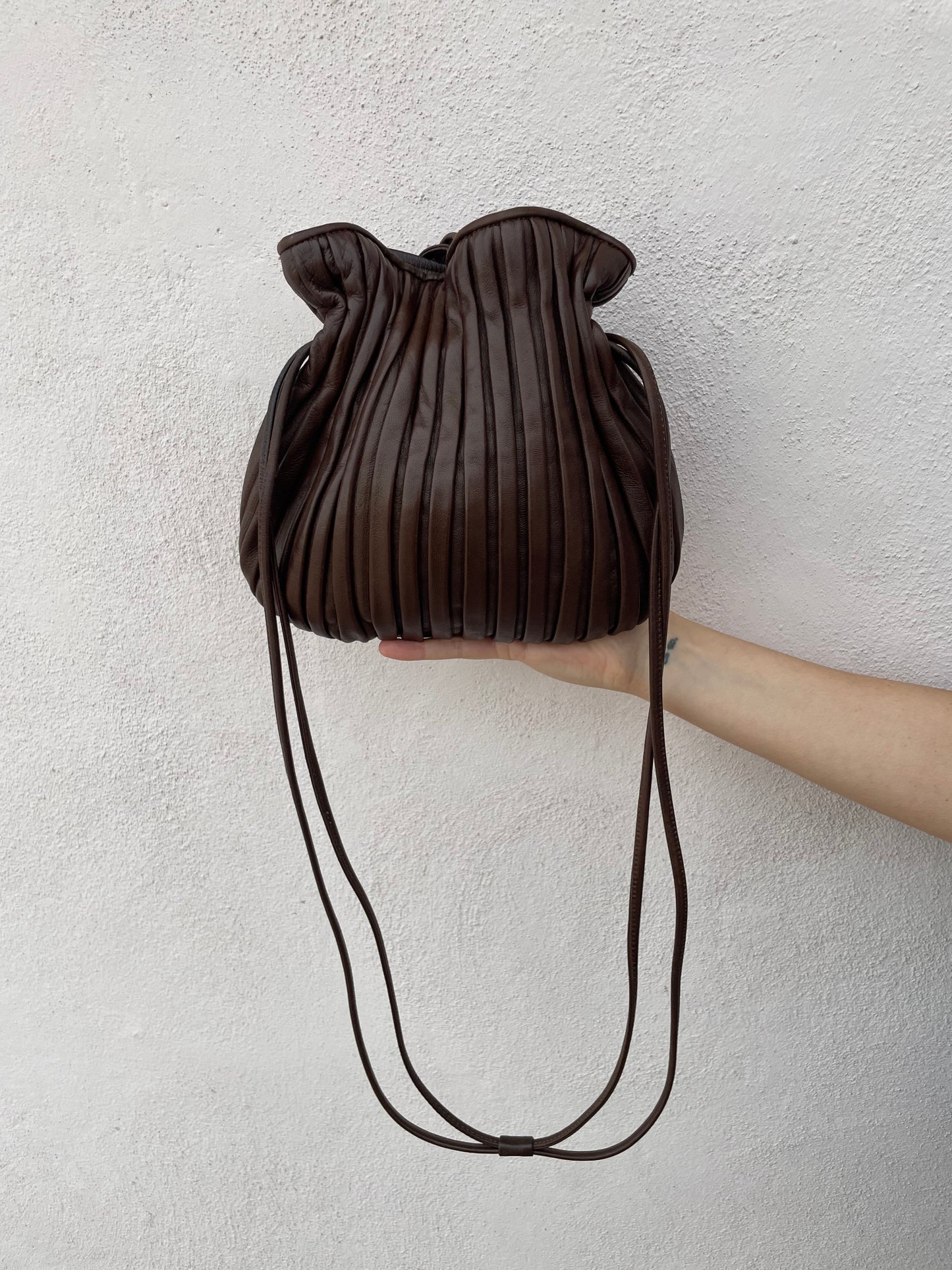 Borsa pelle marrone