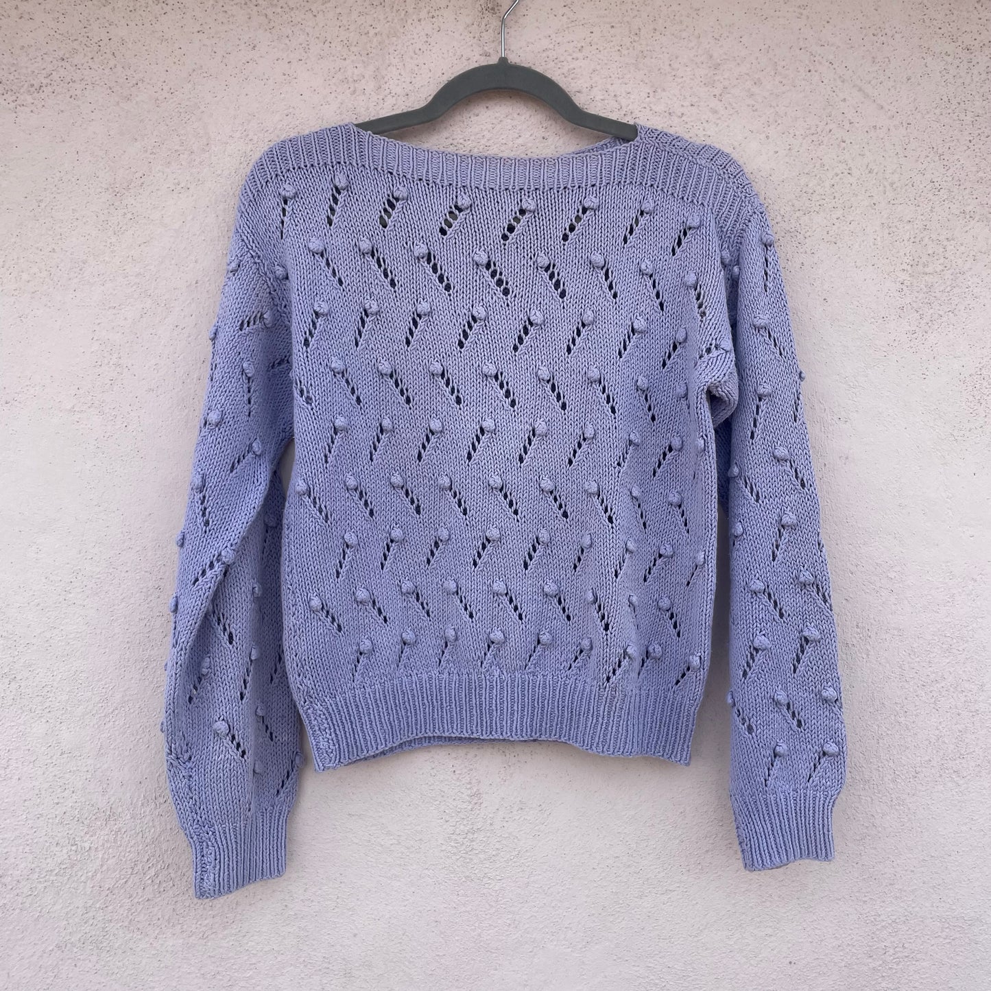 Golfino cotone handmade glicine