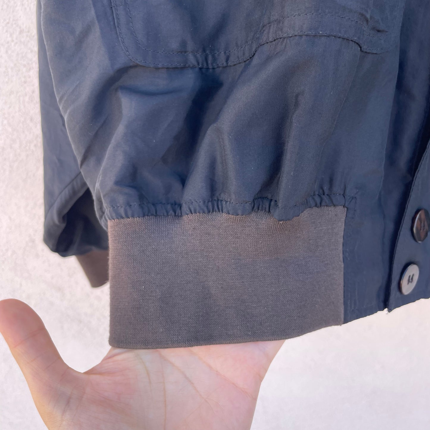 Bomber blu in seta