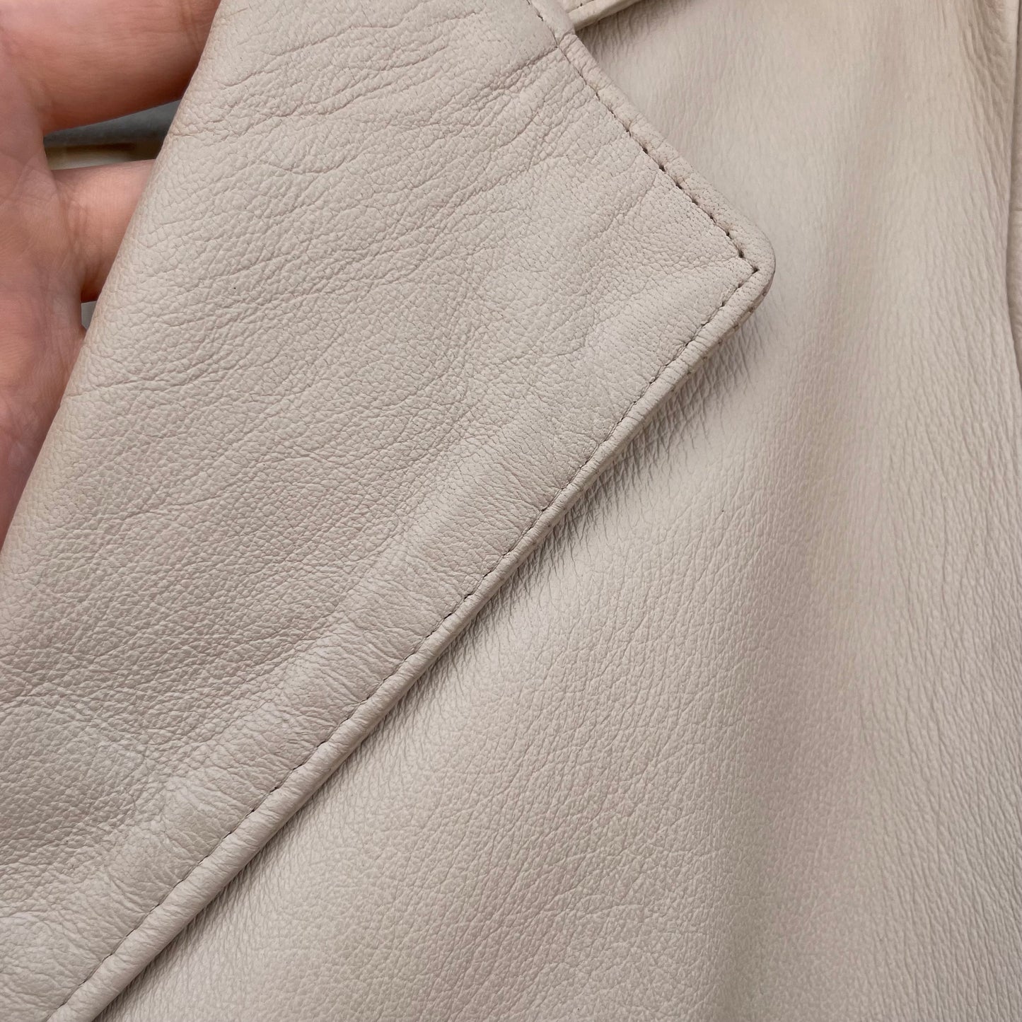 Blazer pelle beige