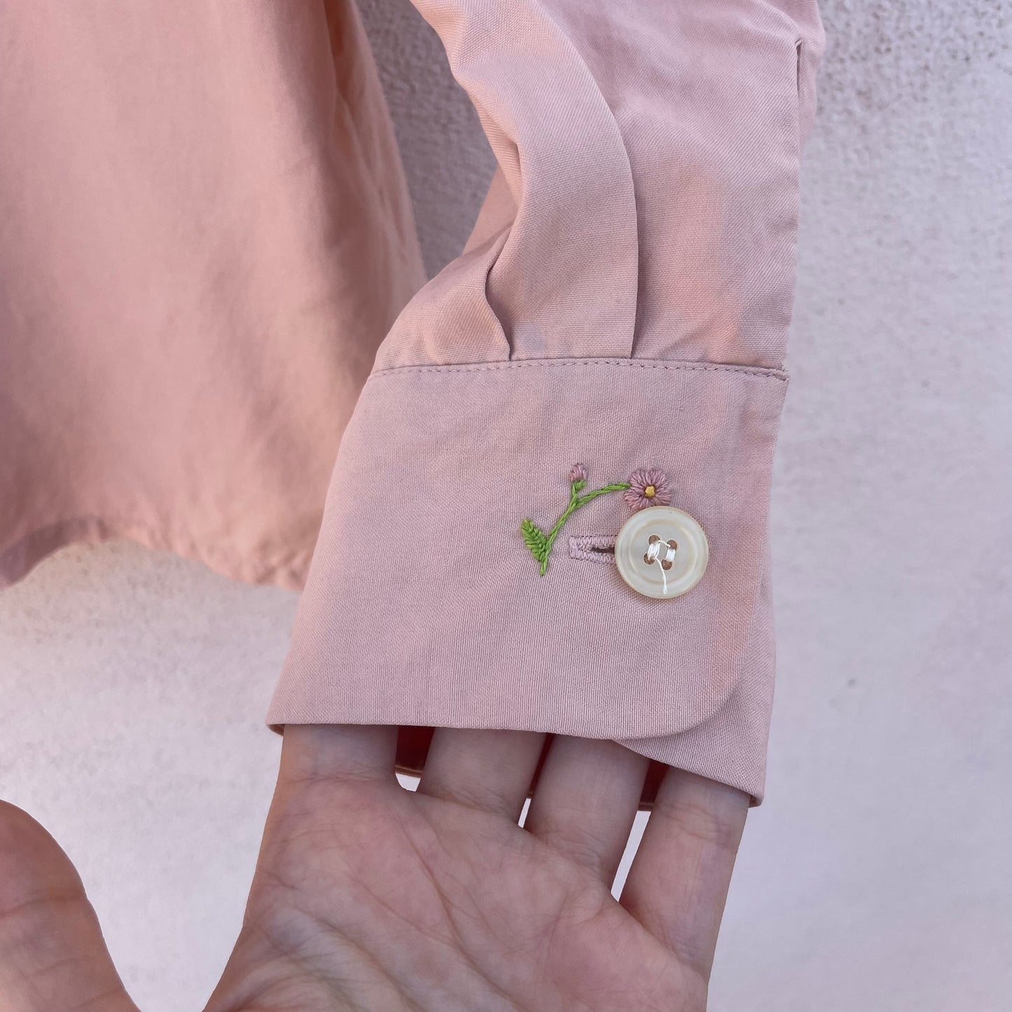 Camicia seta ricami handmade