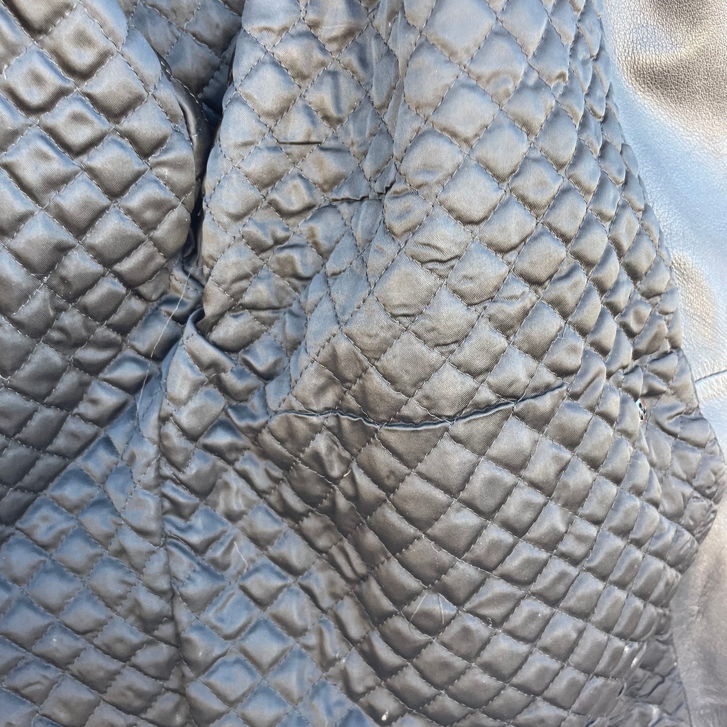 Cappotto in pelle trapuntato