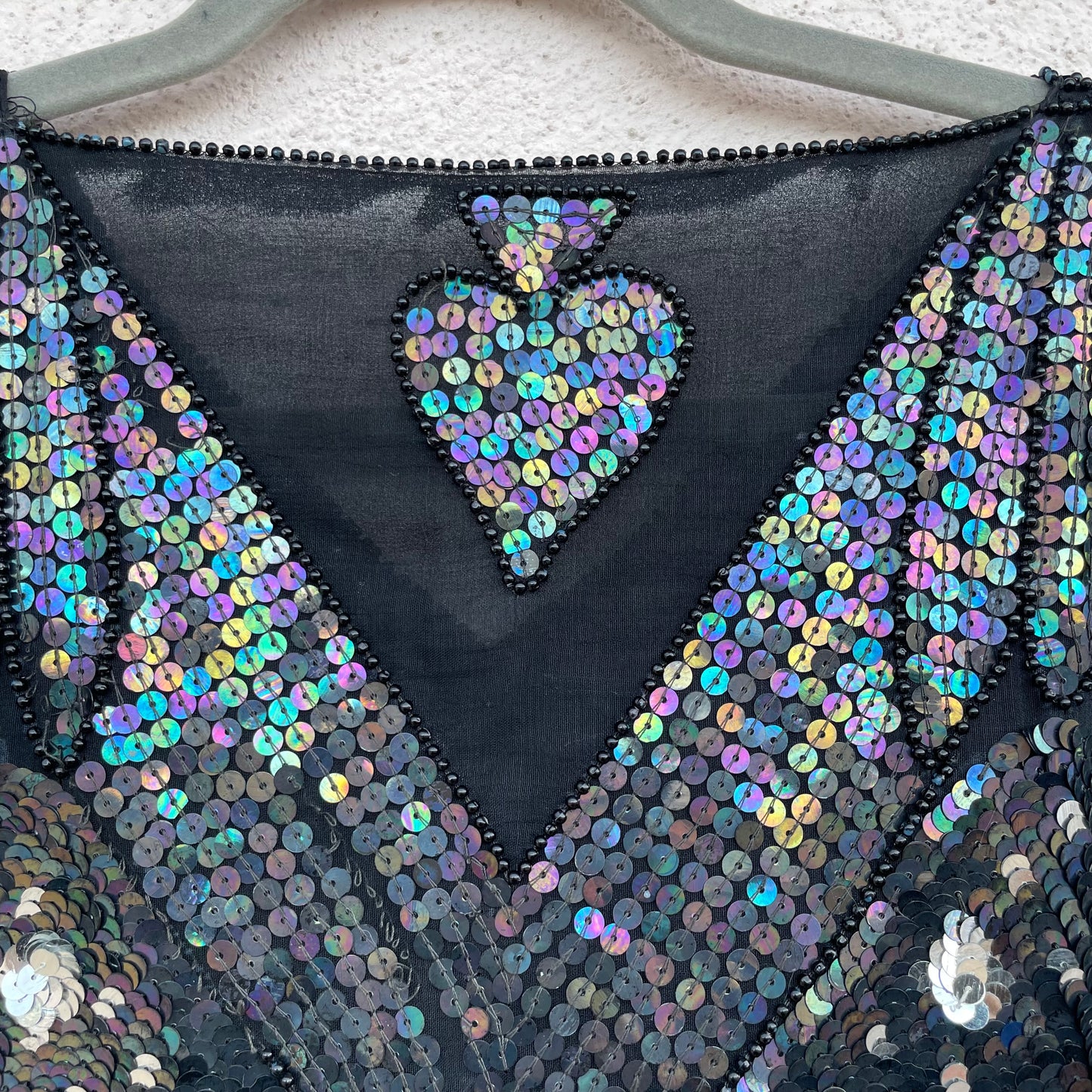 Top paillettes farfalla