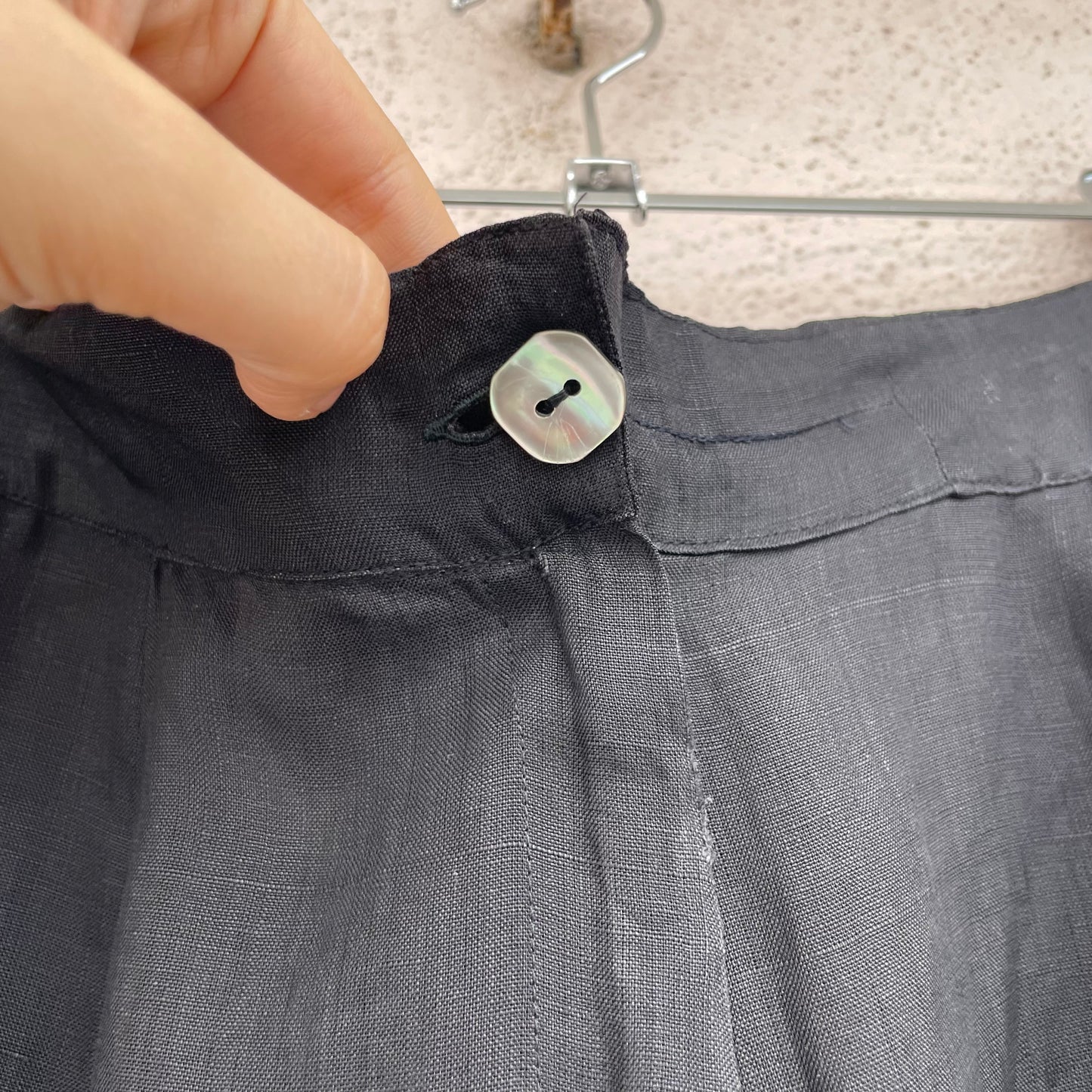 Pantaloni neri lino