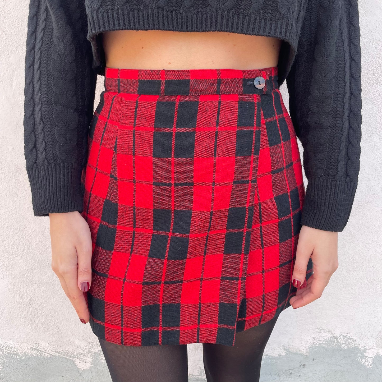Mini tartan rossa e nera