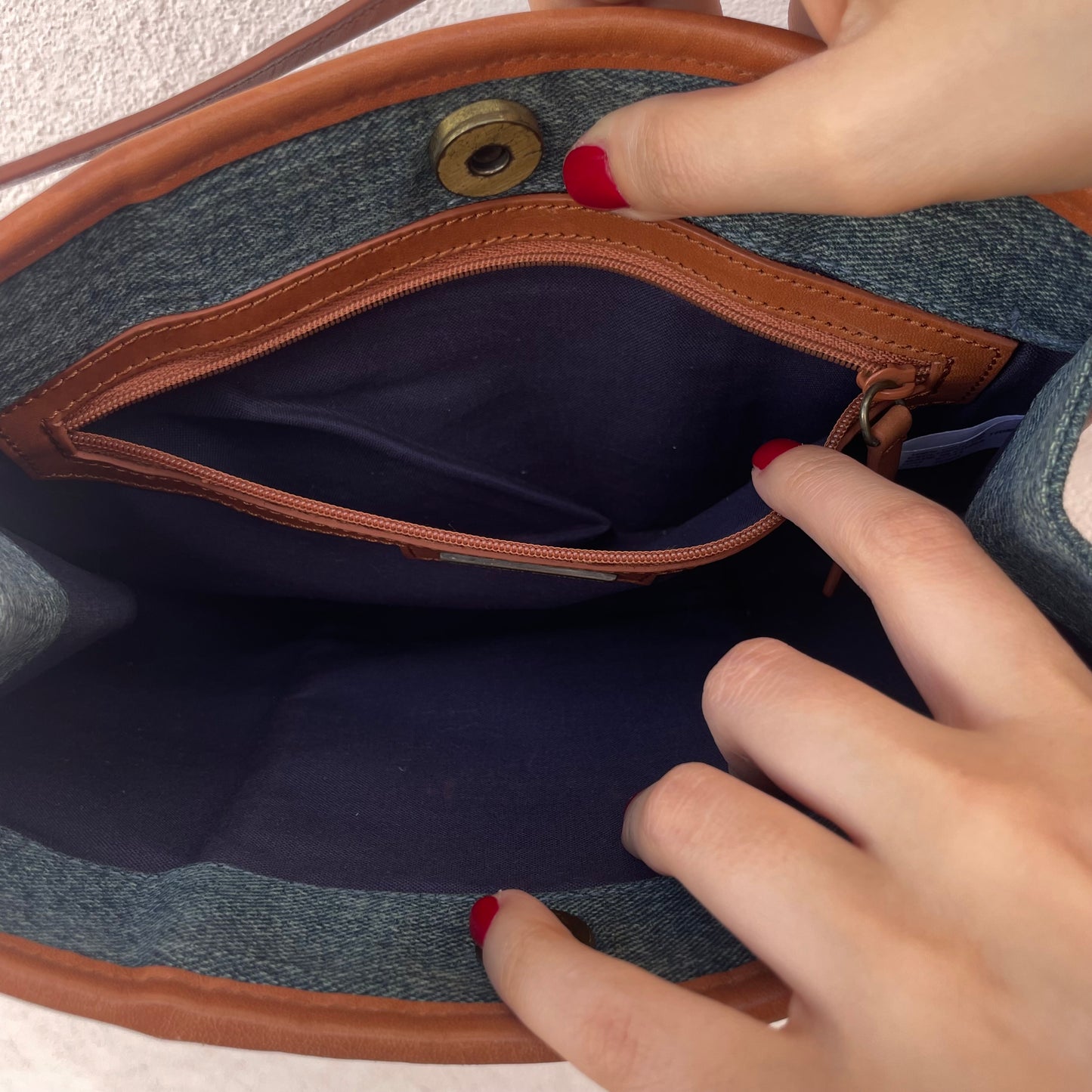 Borsa denim Armani